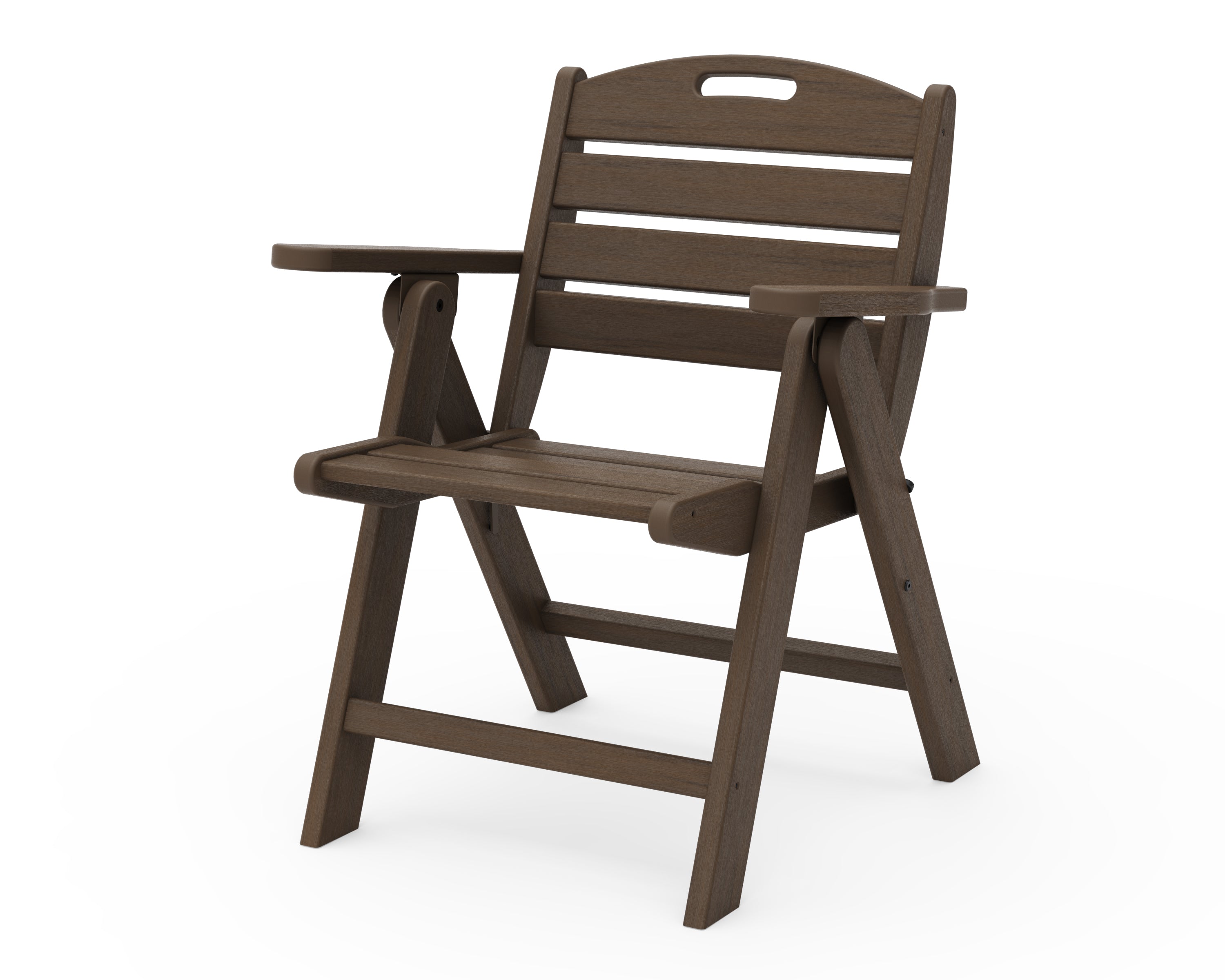 POLYWOOD Nautical Folding Lowback Adirondack Chair - Outdoor Patio, Beach, Poolside & Deck Furniture for Relaxing