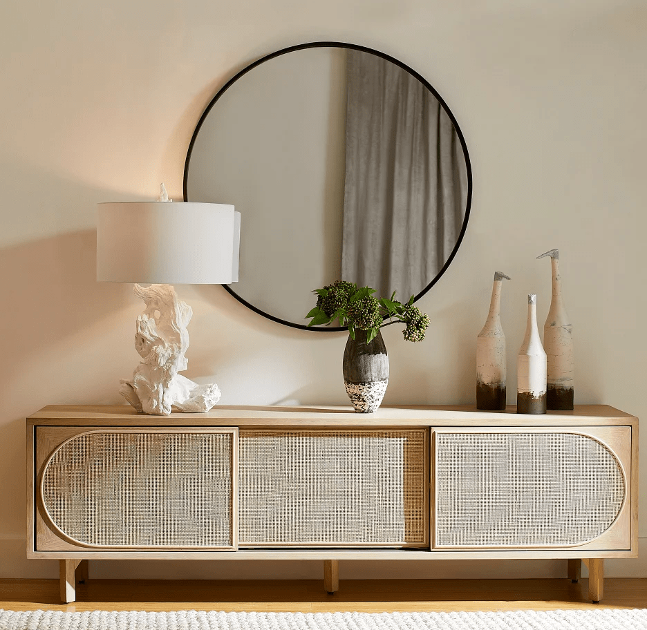 Westwind Driftwood White Table Lamp - Natural Wood Base Modern Bedside Light for Living Room, Bedroom & Office Decor