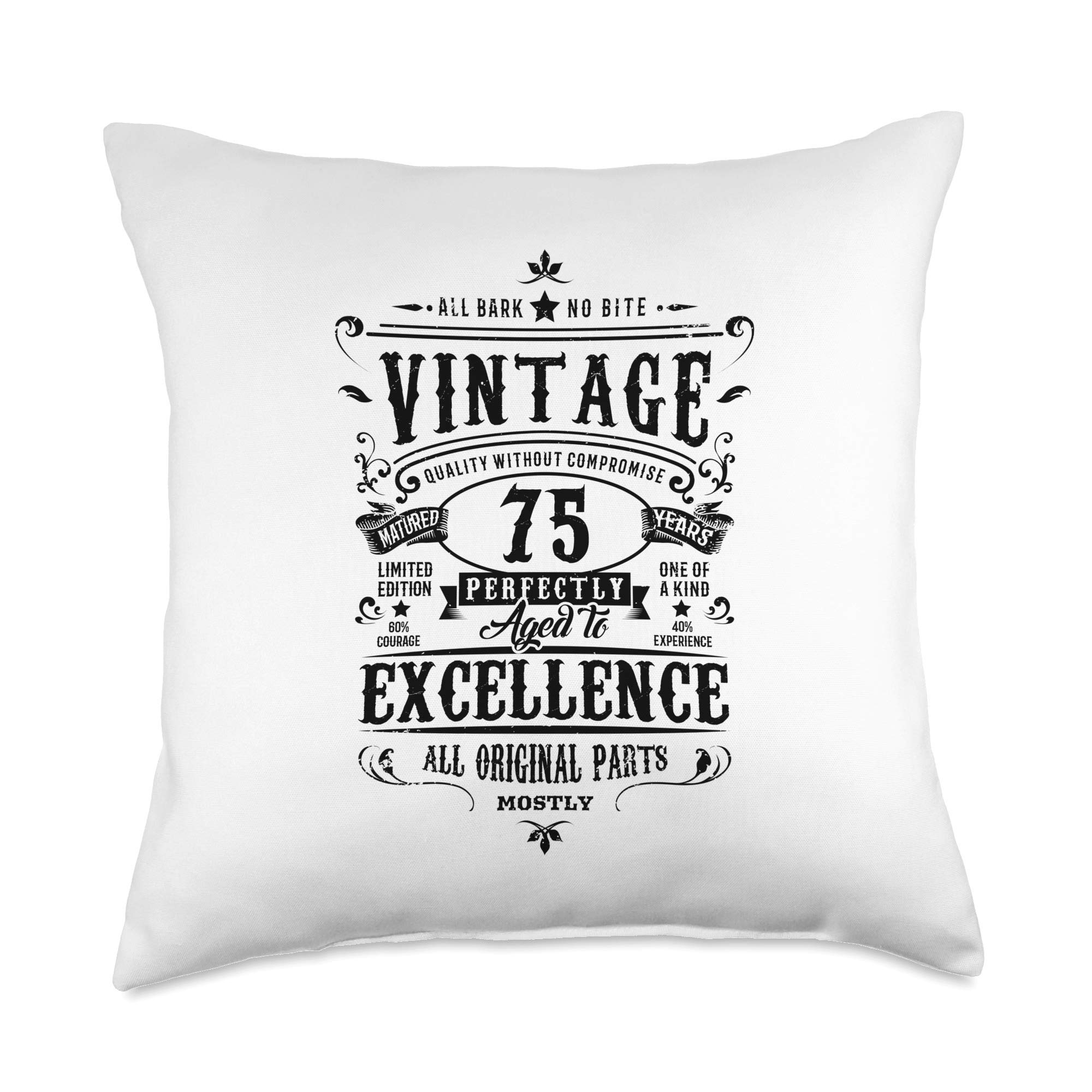 Vintage 1947 Retro 75th Birthday Gift for Women - Personalized Throw Pillow for Grandma, Perfect for Home Decor & Milestone Celebrations