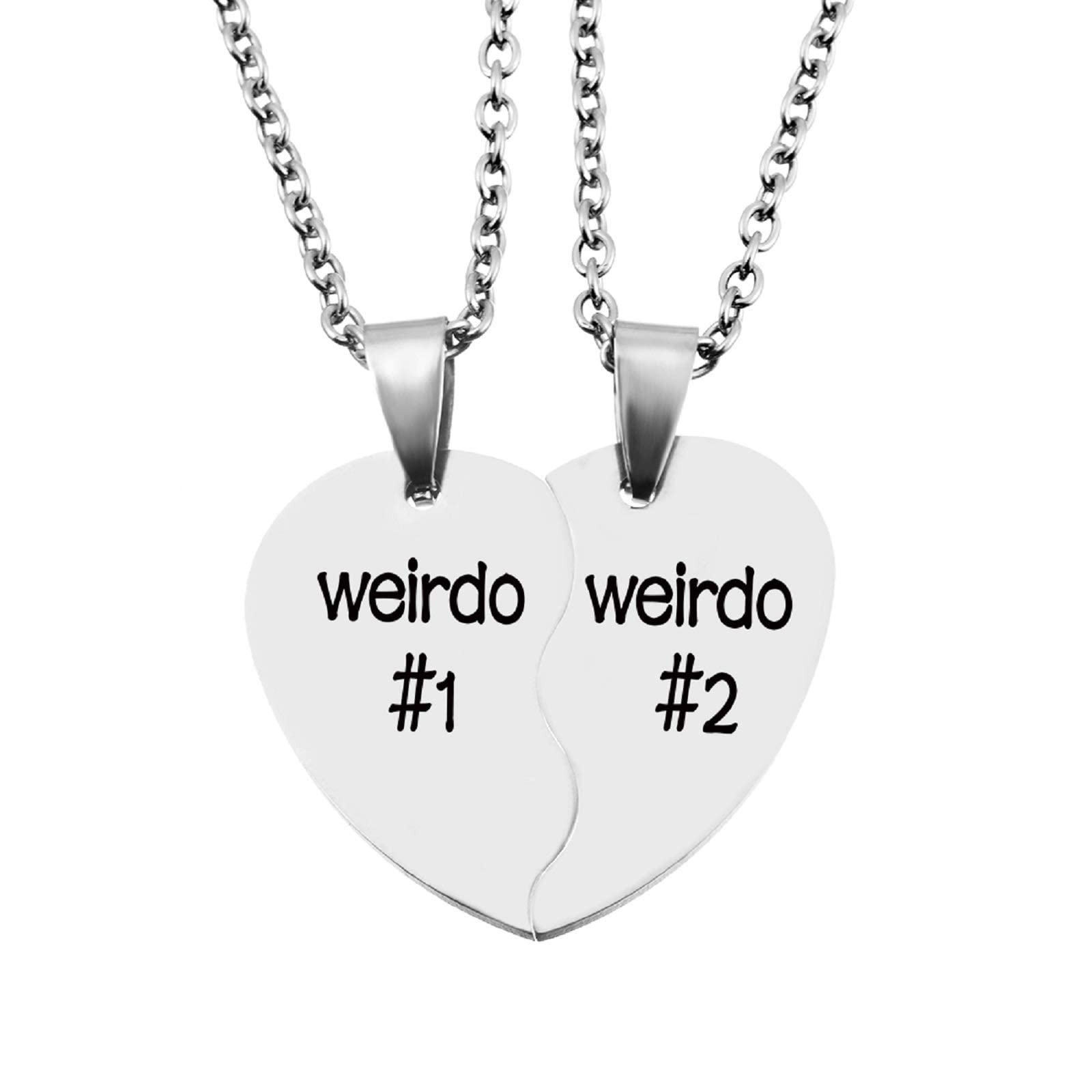 Best Friend Necklaces for 2 - BFF Matching Jewelry Set with His & Hers Bracelets, Valentine's Day Couple Gifts for Anniversaries, Birthdays and Special Occasions | Perfect for Best Friends, Couples and Loved Ones