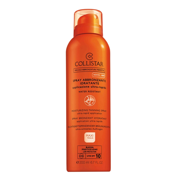 Collistar Moisturizing Tanning Spray with SPF 11 - Hydrating Sunless Tanning Lotion for Natural Glow | Perfect for Beach, Vacation & Summer Body Care