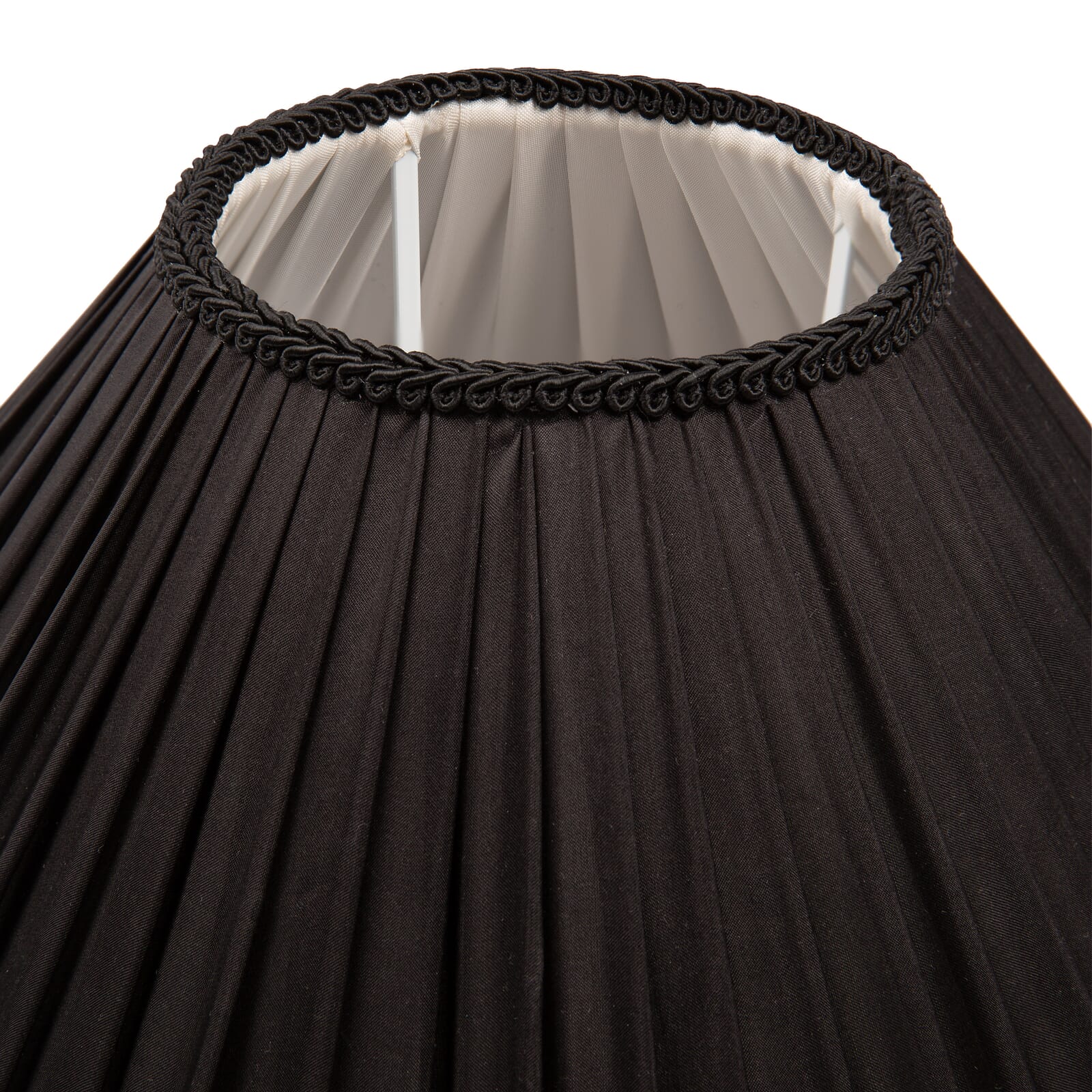 ROMILY Black Silk Pleated Lampshade - Elegant Home Decor for Bedroom, Living Room & Dining Room Lighting