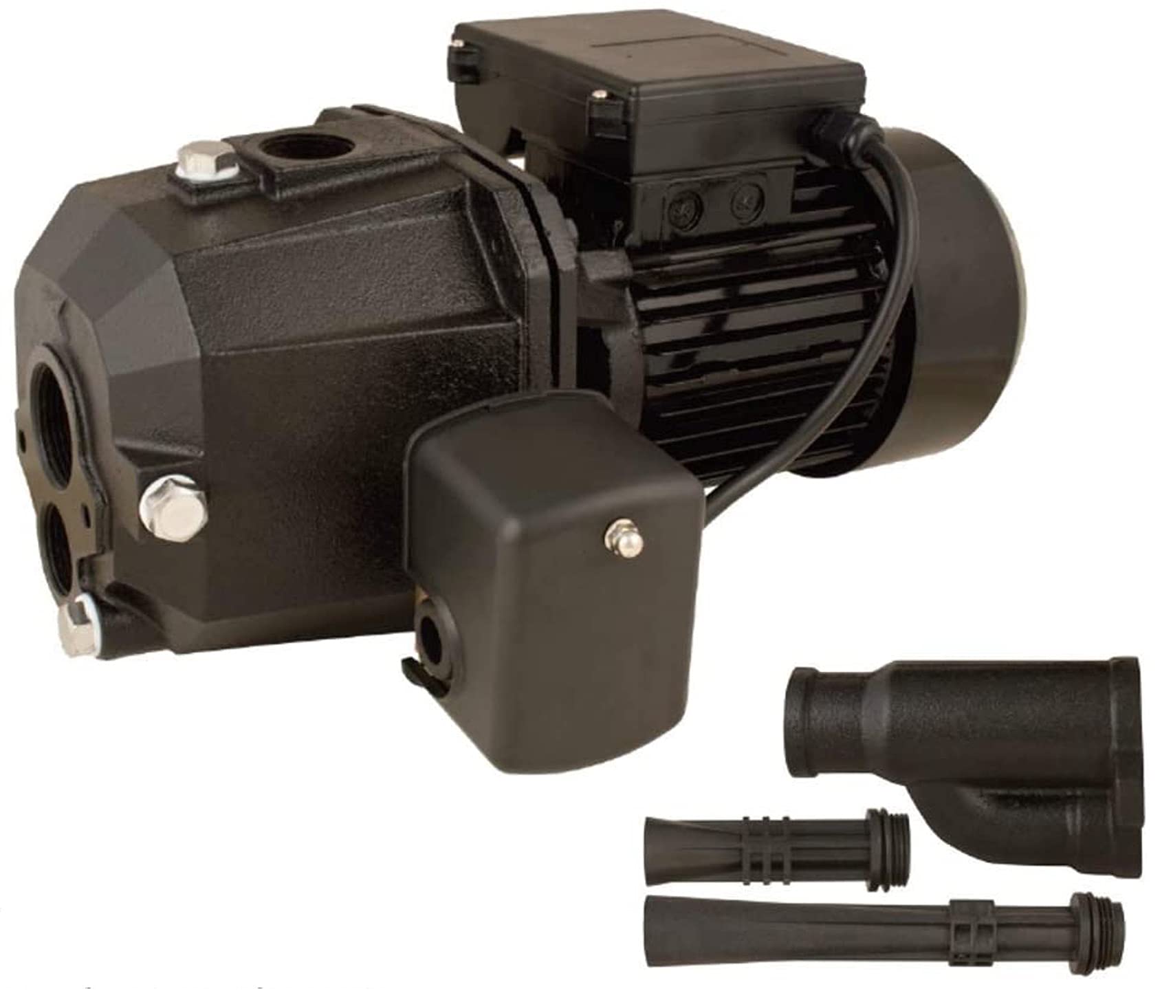 Star SJ05 1/2 HP Cast Iron Convertible Jet Well Pump - Deep & Shallow Well Water Pump with Injector Kit, 115V/230V Dual Voltage - Perfect for Residential Water Supply, Irrigation & Farm Use