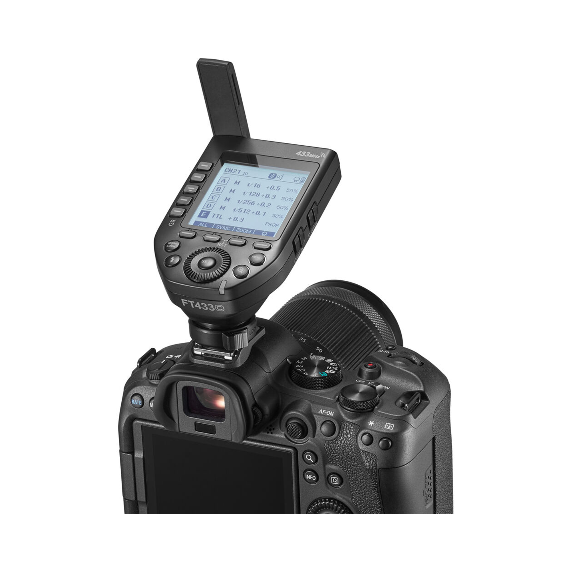 Godox FT433 TTL Wireless Flash Trigger for Canon Cameras - Professional Photography Lighting for Studio, Wedding & Outdoor Shooting