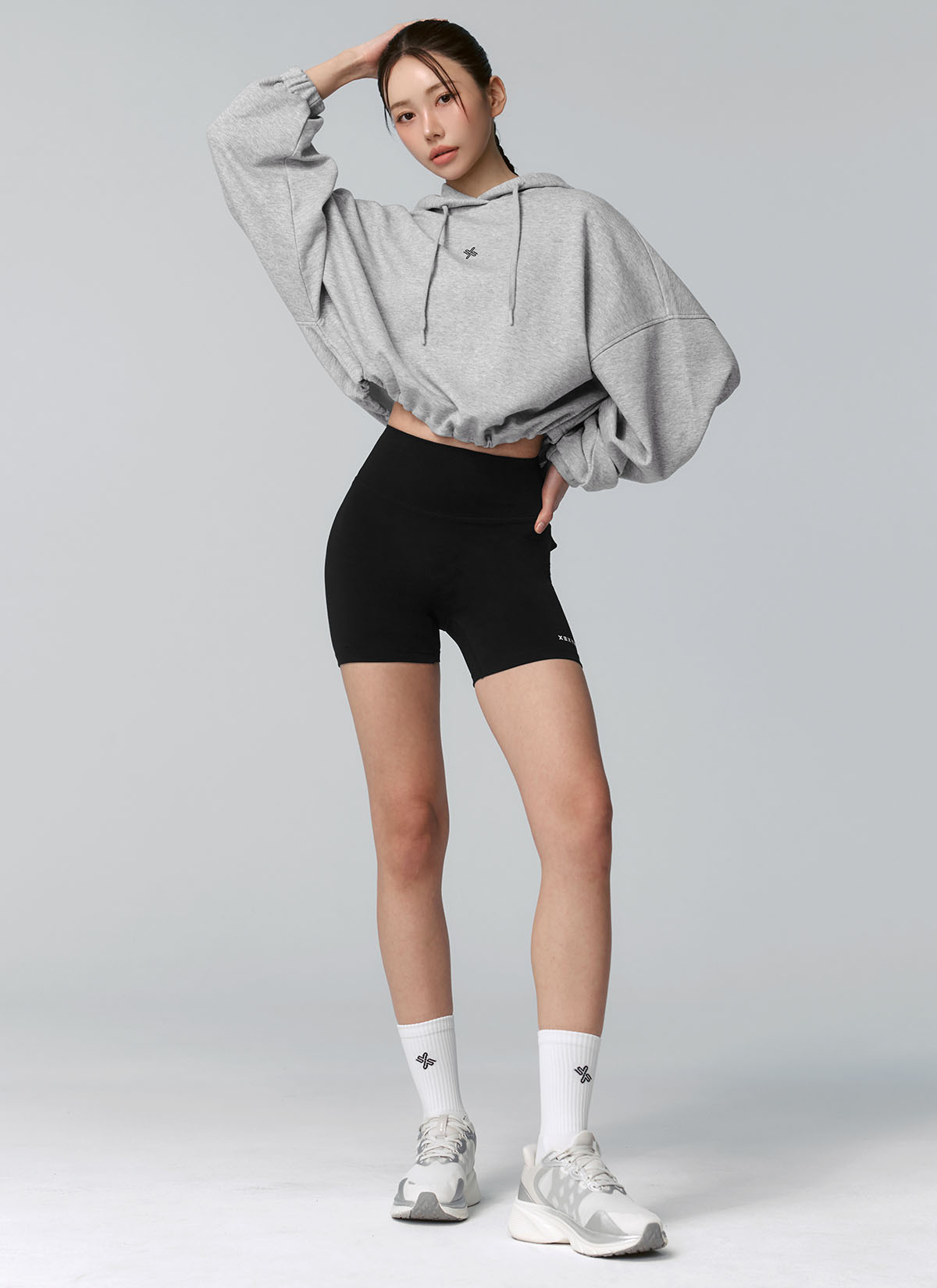 Soft Cotton Loose Fit Crop Hoodie for Women - Comfortable Oversized Pullover Sweatshirt for Casual Wear, Yoga, and Lounge