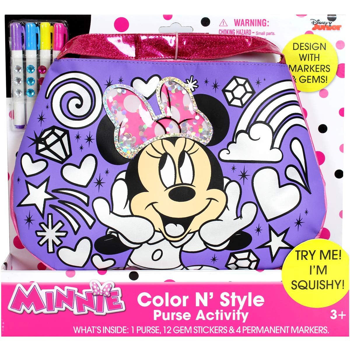 Disney Minnie Mouse Fashion Purse for Girls - Cute & Stylish Handbag with Colorful Design - Perfect for School, Parties & Everyday Use