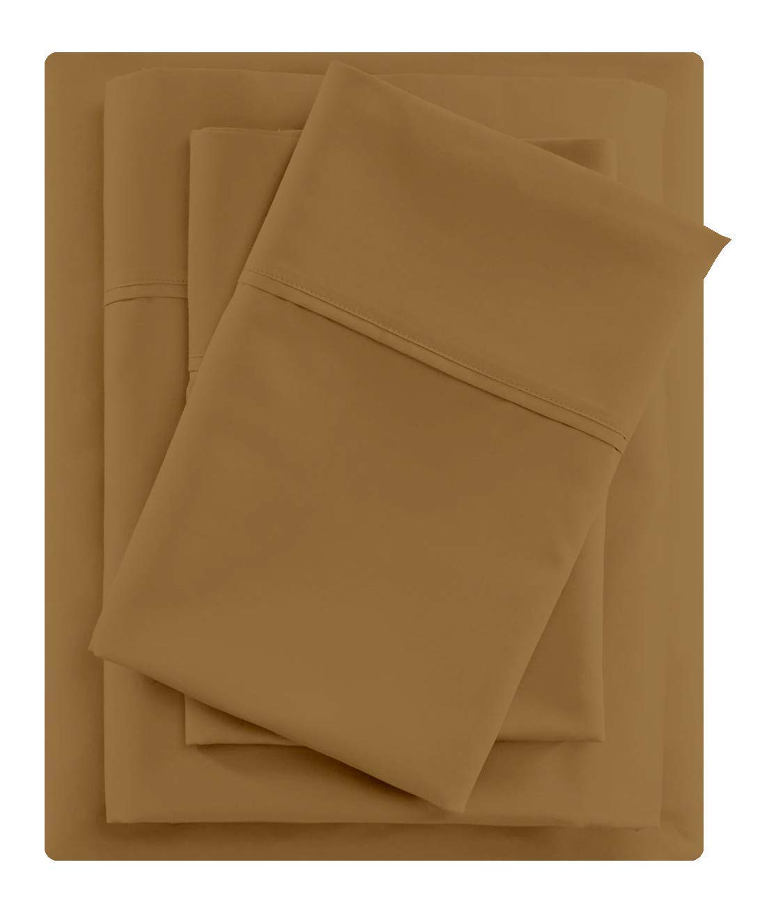 Luxury 600 Thread Count Queen Size Sheet Set - 4 Piece Taupe Cotton Bed Sheets with Deep Pockets | Hotel Quality, Breathable & Cooling | Perfect for Master Bedroom, Guest Room or Vacation Home
