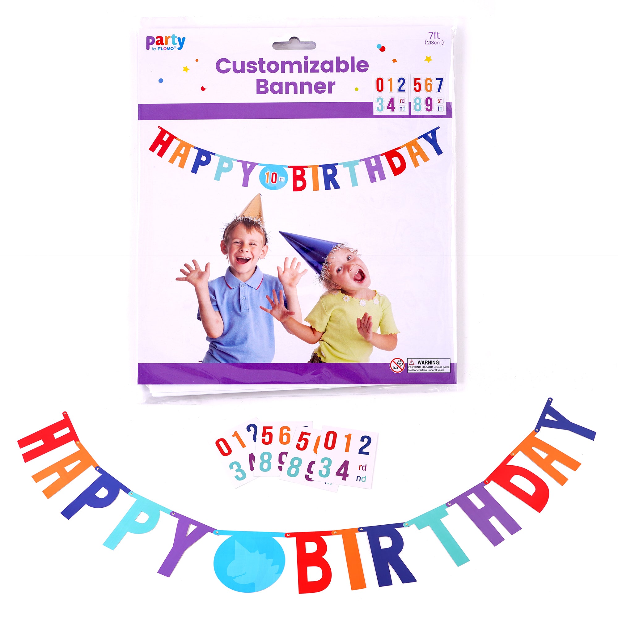 7Ft Customizable Dinosaur Happy Birthday Banner - Perfect for Kids' Birthday Parties, Dinosaur Themed Decorations, and Outdoor Celebrations