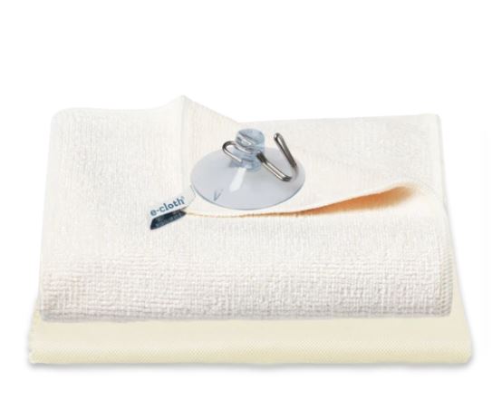 E-Cloth Shower Cleaning Pack - Microfiber Towels for Streak-Free Shower Glass, Tiles & Mirrors - Perfect for Bathroom Cleaning & Home Maintenance