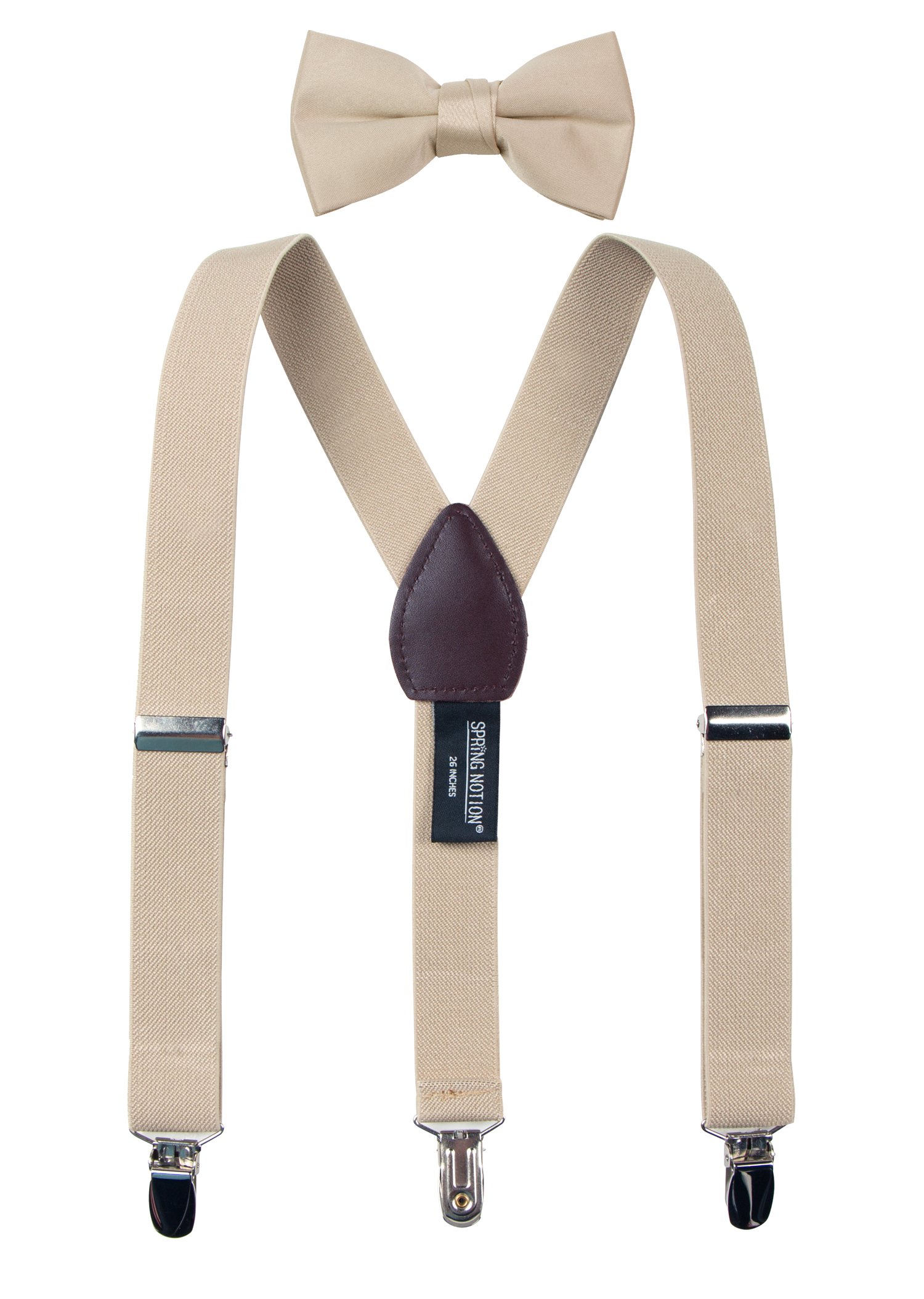 Spring Notion Boys' 4-Piece Suspenders Outfit Set | Trendy Spring Collection for Kids | Perfect for Easter, Family Photos & Special Occasions