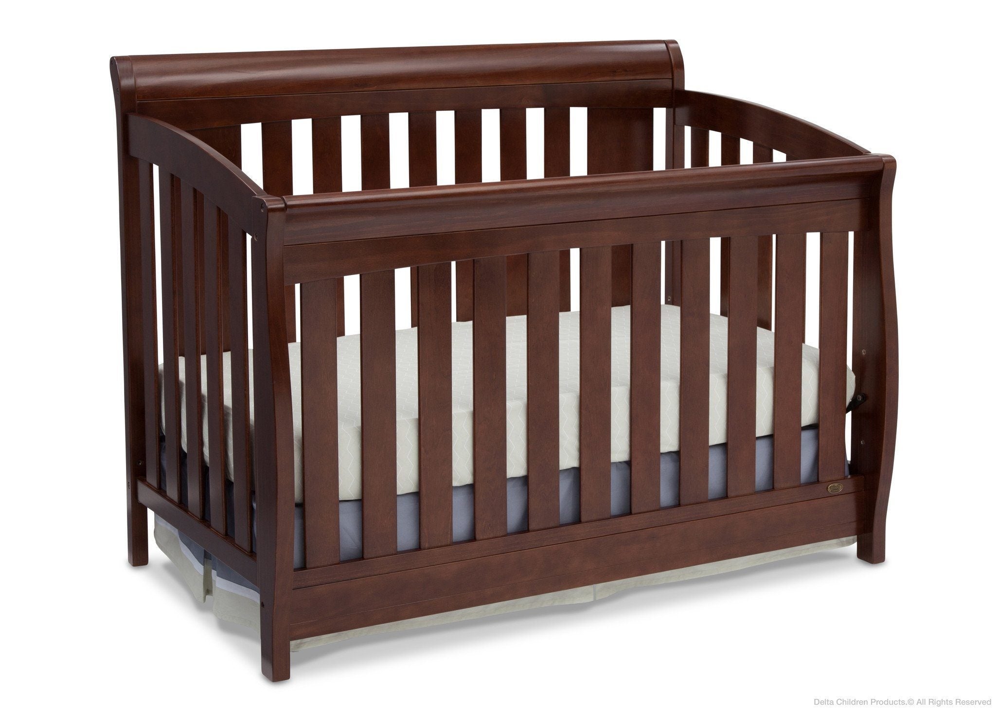 Clermont 4-in-1 Convertible Baby Crib - Toddler Bed & Daybed with Mattress | Nursery Furniture for Boys & Girls | Perfect for Small Spaces & Growing Families