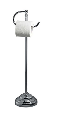 Freestanding Toilet Paper Holder - Polished Nickel Finish for Bathroom, Restroom & Home Decor | Durable & Stylish Stand Alone TP Dispenser