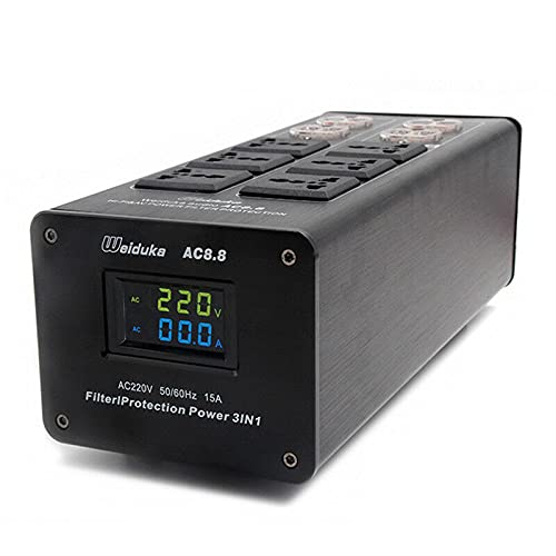 3000W 15A 100-240V AC Power Conditioner - Advanced Audio Power Purifier Filter, Noise Eliminator for Home Theater & Entertainment Systems - Protect Your Hi-Fi, TV, Gaming & Audio Equipment