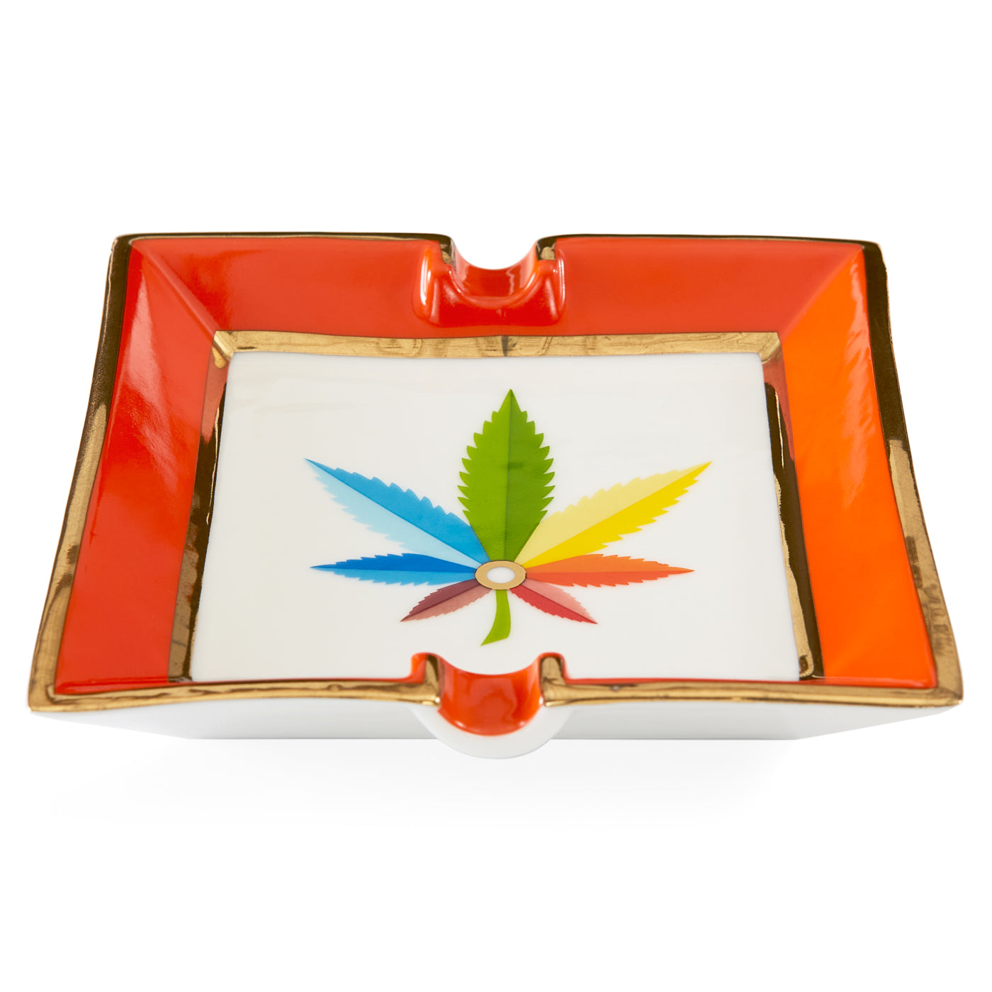 Premium Sinsemilla Square Ashtray - Durable Ceramic Smoking Accessory for Cigarettes, Cigars & Herbs | Perfect for Home, Office & Outdoor Use