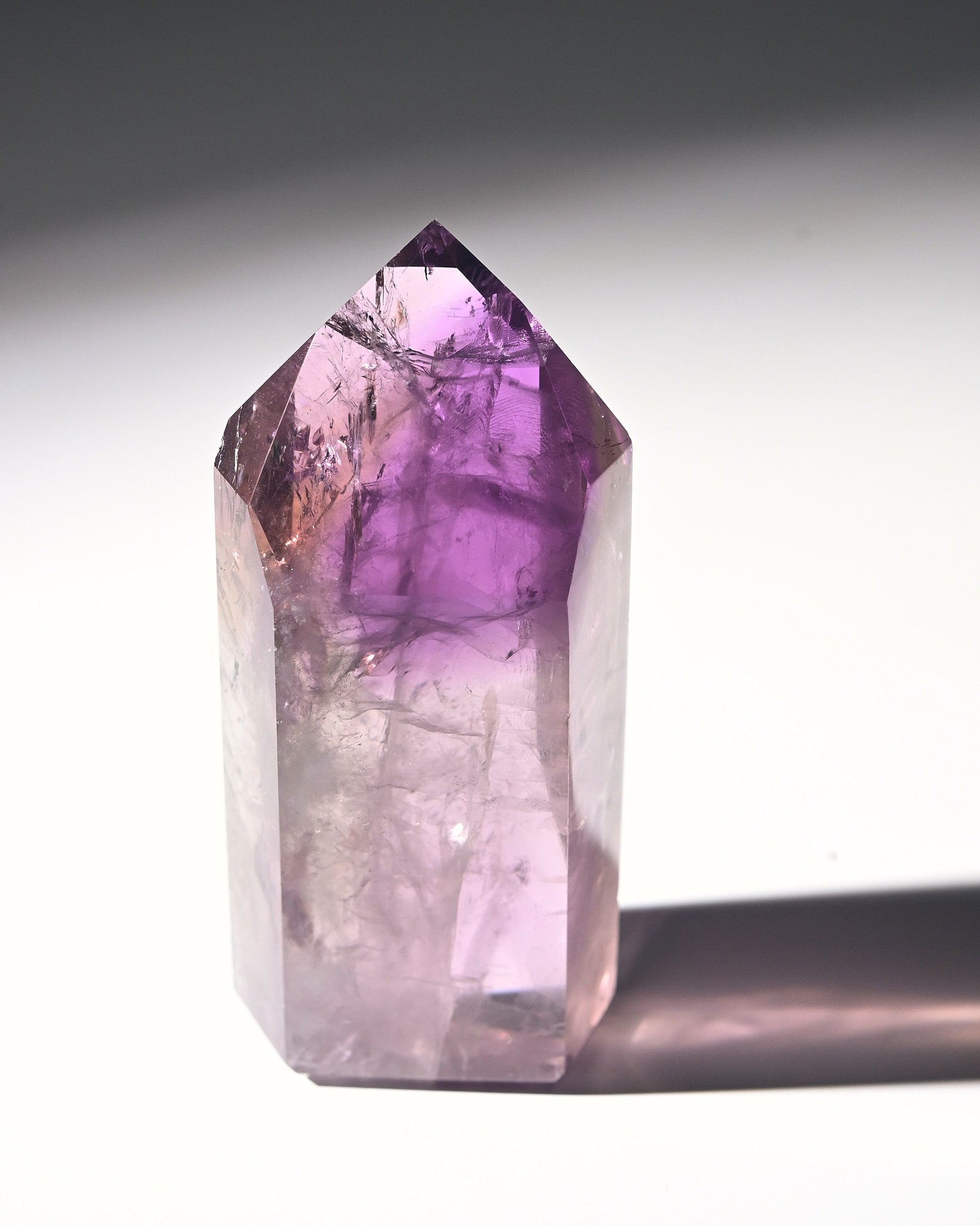 Bahia Amethyst Phantom Tower 3in - Natural Healing Crystal for Meditation, Reiki & Home Decor | Spiritual Energy Stone for Chakra Balancing & Positive Vibes