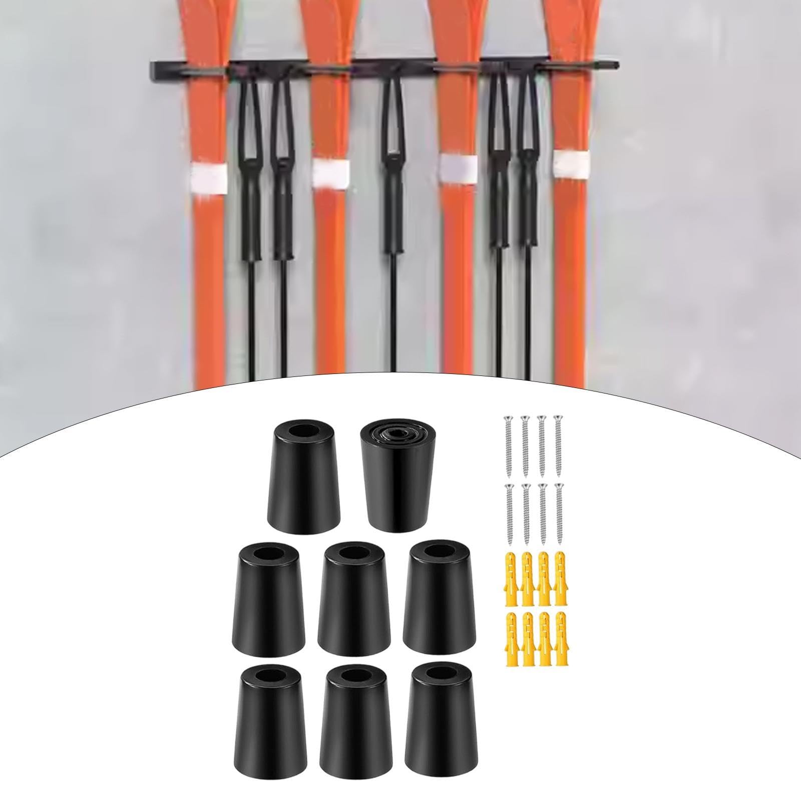 Wall Mount Ski & Snowboard Storage Rack with Screws - Space Saving Snowboard Hanger, Skateboard Display Rack for Apartment, Garage, or Ski Lodge Organization