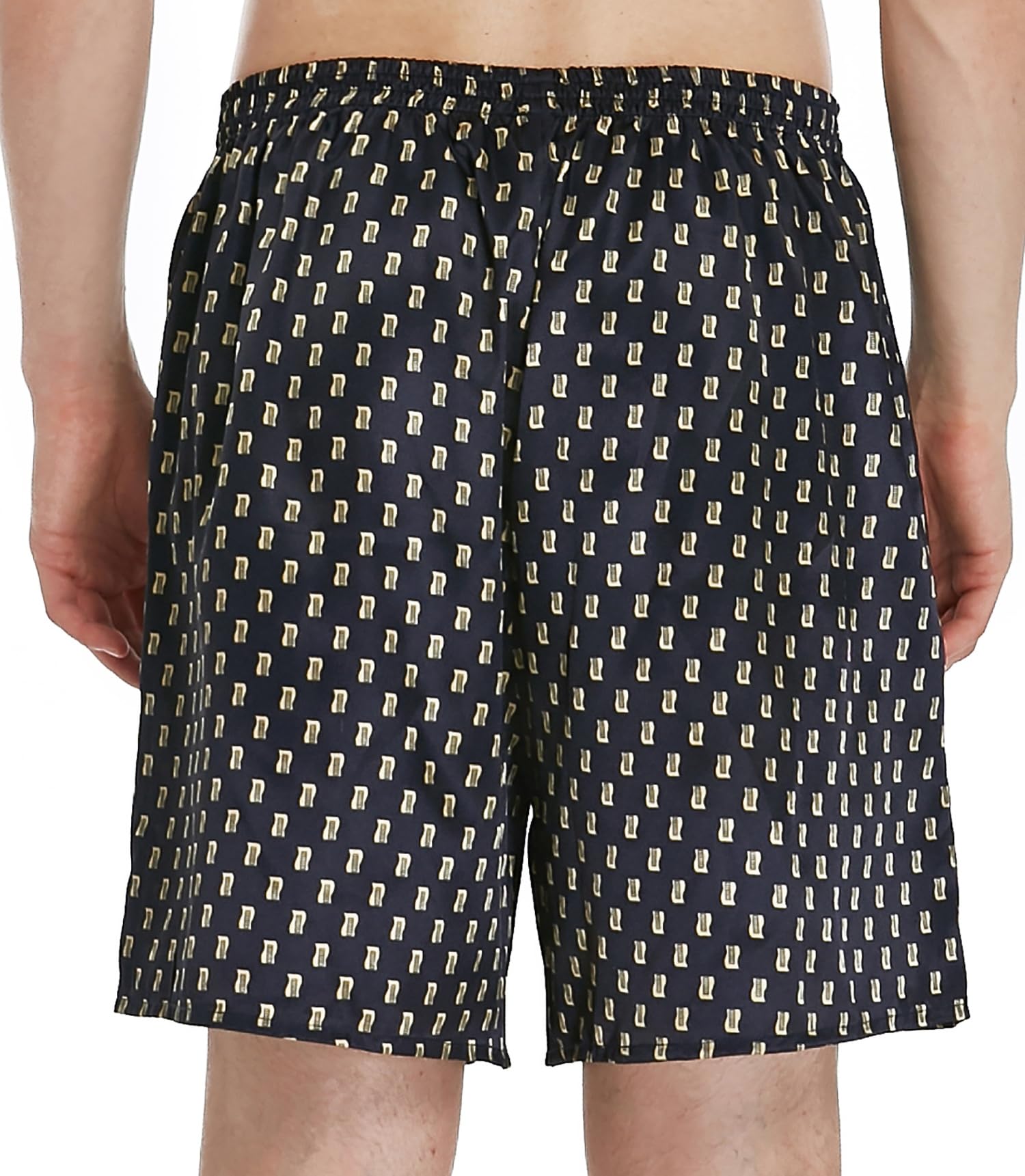 Lavenderi Men's Silk Satin Boxer Shorts - Luxury Sleepwear & Lounge Pajama Shorts for Comfortable Nightwear and Relaxing at Home