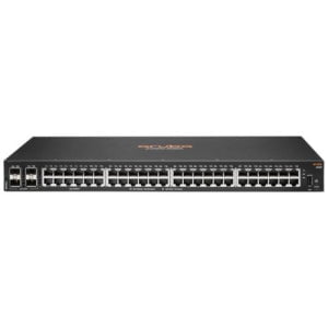 Aruba 6000 48G 4SFP Switch - 48 Port Gigabit Ethernet Managed Switch with 4 SFP Slots, Layer 3 Support, Rack-Mountable for Data Centers & Enterprise Networks | 10/100/1000Base-T, 1000Base-X, Fiber & Twisted Pair Connectivity | 1U High, Low Power Consumption (44.20W)