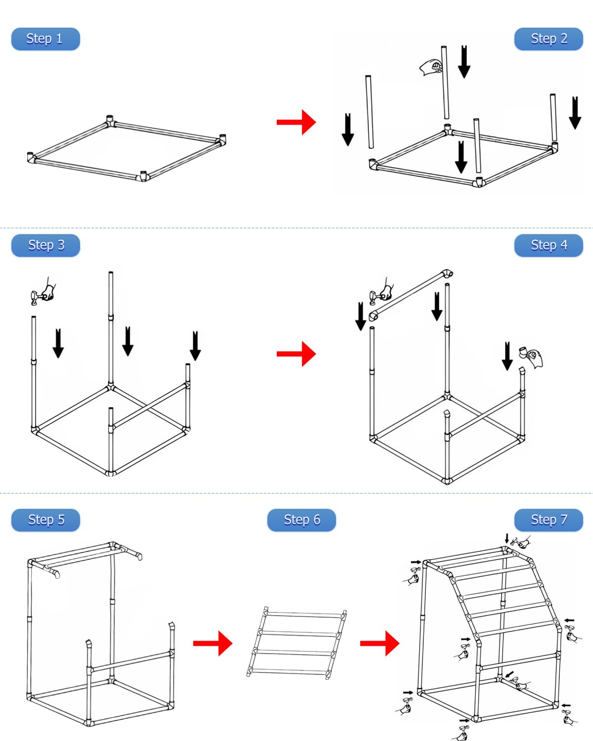 Heavy Duty 7-Tier Freestanding Outdoor Towel Rack - Sturdy Poolside & Bathroom Organizer with Installation Hammer | Perfect for Beaches, Swimming Pools, Patios & Spa Areas