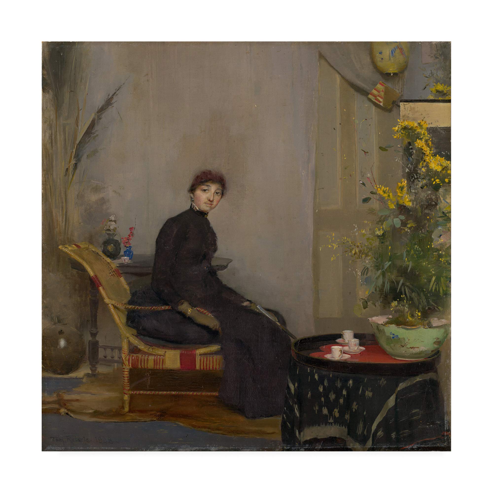 Tom Roberts Mrs Abrahams Fine Art Print - 14x14 Inches, Premium Wall Decor for Living Room, Bedroom & Office - Trademark Collection
