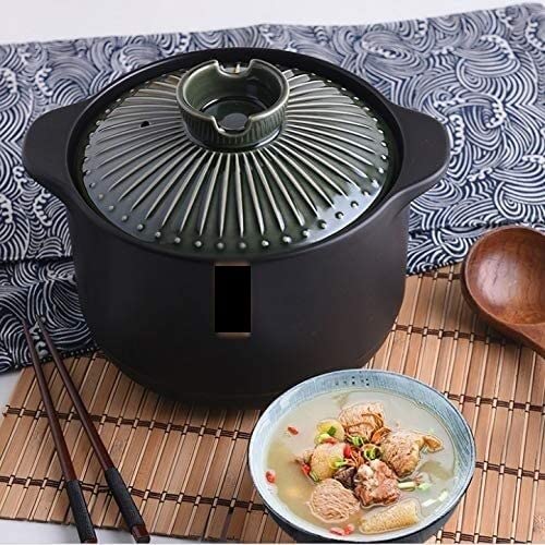 Ceramic Clay Pot for Gas Stove - 3L Casserole Soup Pot, Stew Pot, Rice Cooker for Home Kitchen | Perfect for Soups, Stews, Slow Cooking & Serving Dishes (Color: C)