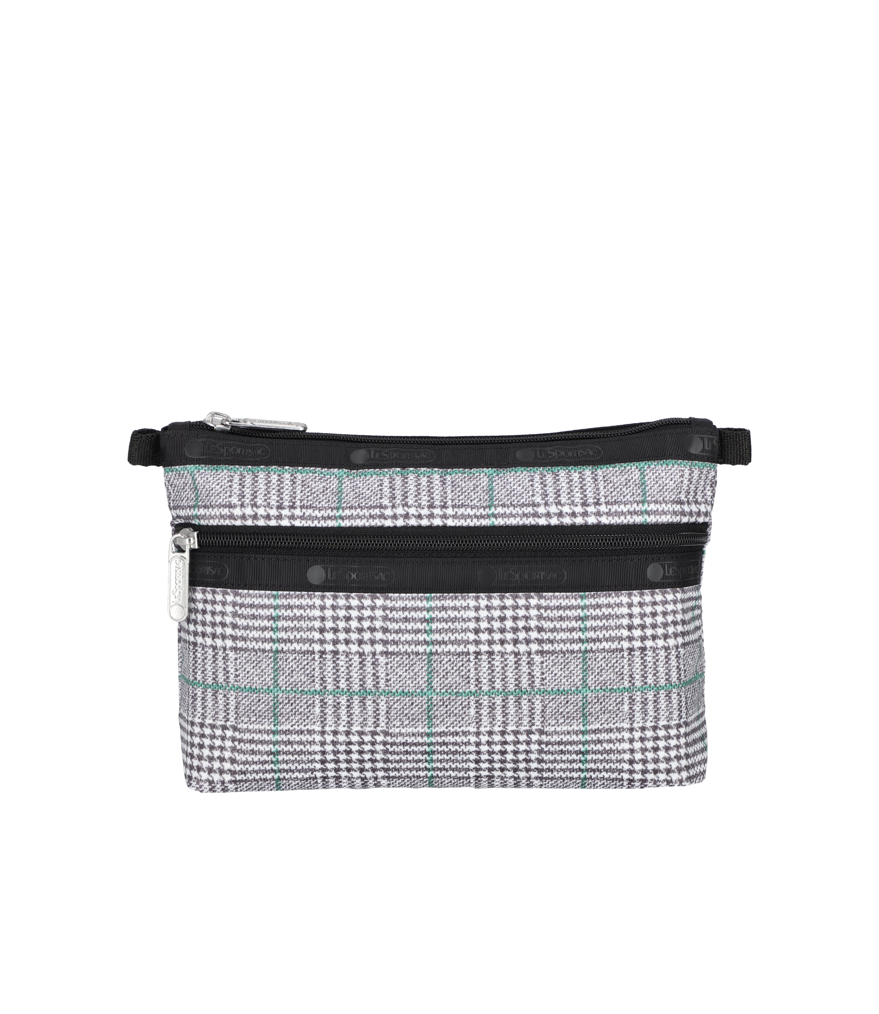 Gray/Green Check print