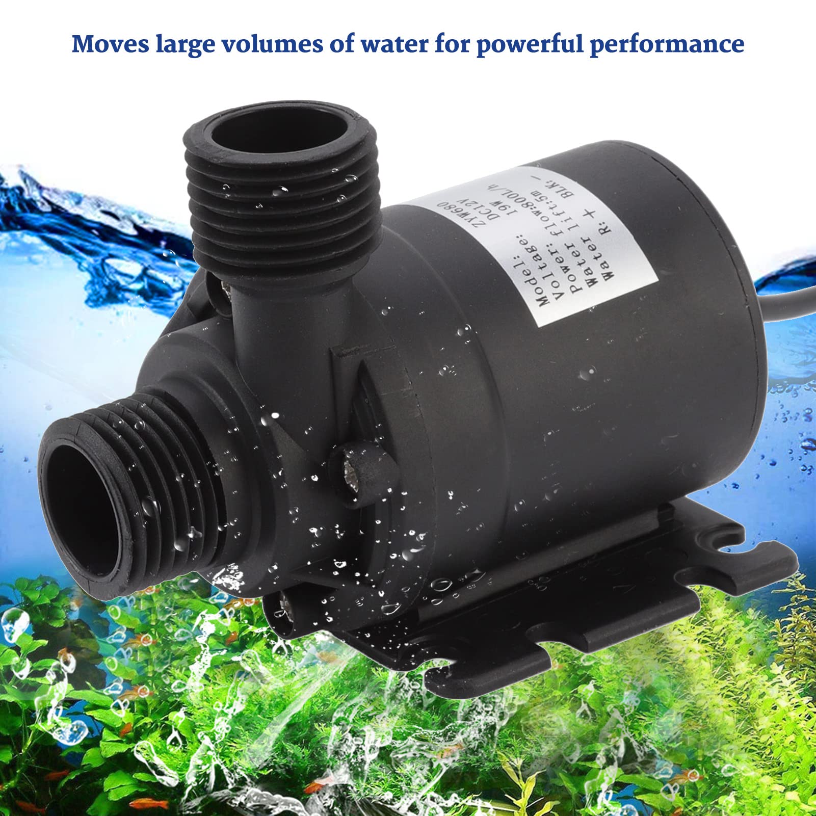 30W Solar Water Pump Kit with Polysilicon Solar Panel - Solar Powered Fountain Pump for Hydroponic Garden, Pond, and Outdoor Water Features | Perfect for Backyard Decor, Irrigation & Eco-Friendly Landscaping