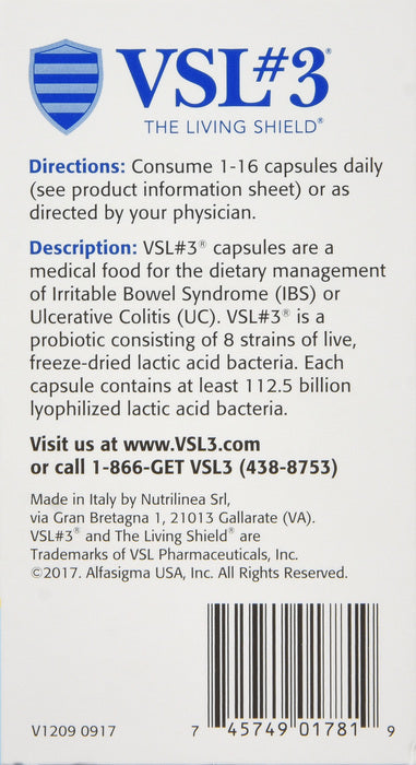 VSL#3 Probiotic Medical Food - 112.5 Billion CFU - Supports Digestive Health & Immune System - Ideal for IBS, IBD & Gut Flora Balance