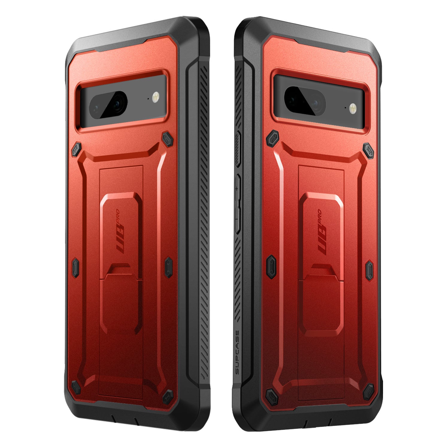 Google Pixel 7 Unicorn Beetle PRO Rugged Holster Case - Shockproof & Drop Protection - Open Box Metallic Red - Perfect for Outdoor, Construction & Extreme Sports
