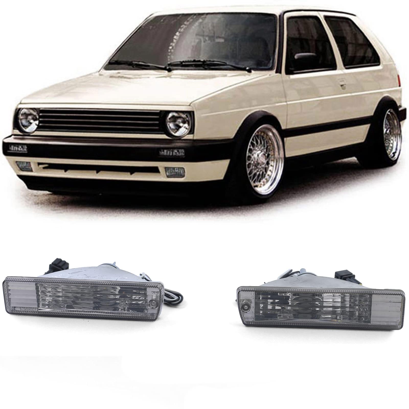 Black Clear Glass Turn Signal Lights for Cars - High Visibility LED Side Marker Lights for Safety & Style - Perfect for Night Driving & Custom Car Upgrades
