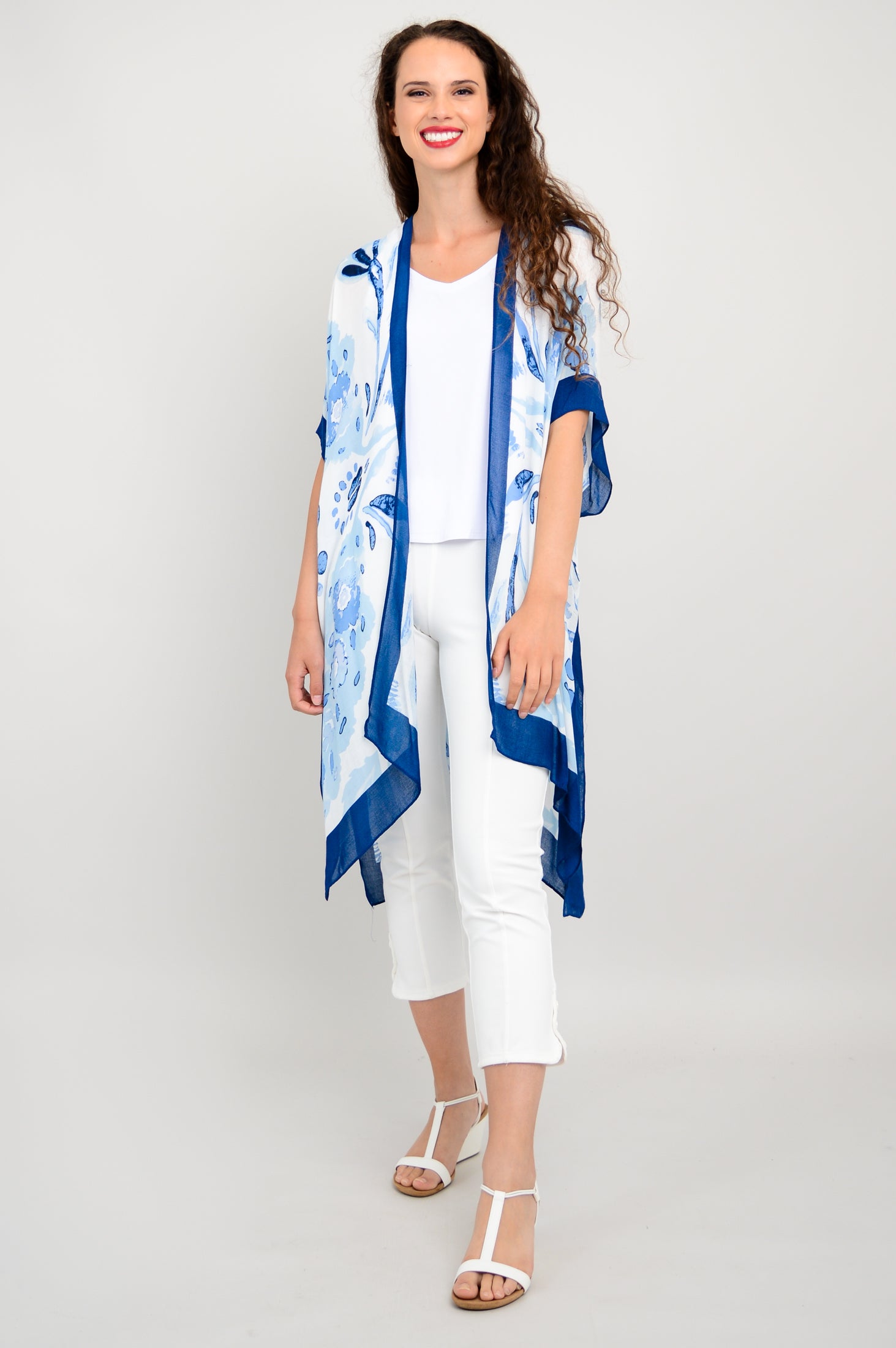 Darcy Blue Linen One Size Dress - Perfect for Casual Outings, Beach Wear & Summer Fashion