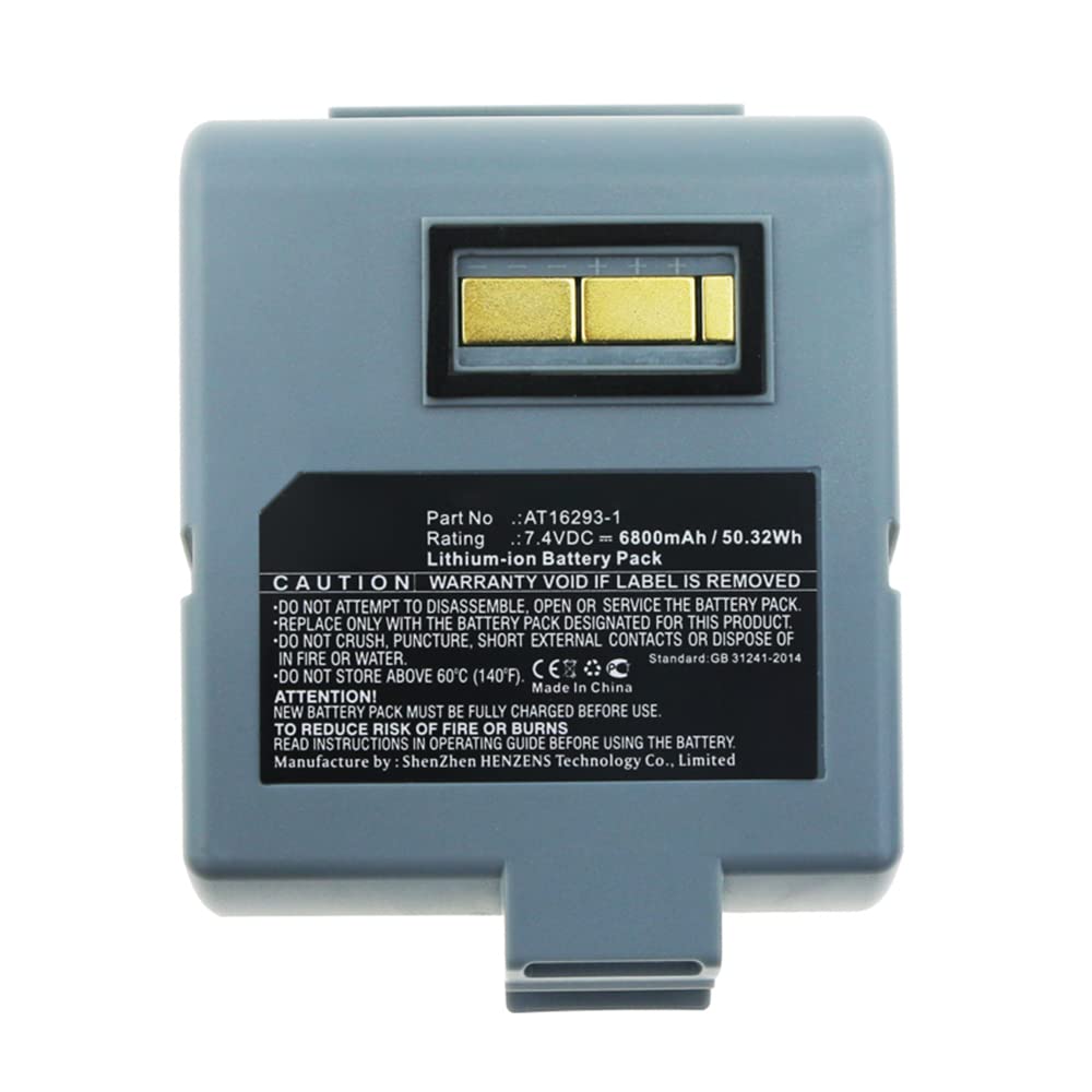 Synergy Digital Printer Battery for Zebra QL420+ - 7.4V 6800mAh Li-ion High Capacity Replacement Battery (Compatible with Zebra AT16293-1) - Perfect for Warehouse Labeling, Retail Barcode Printing & Industrial Applications