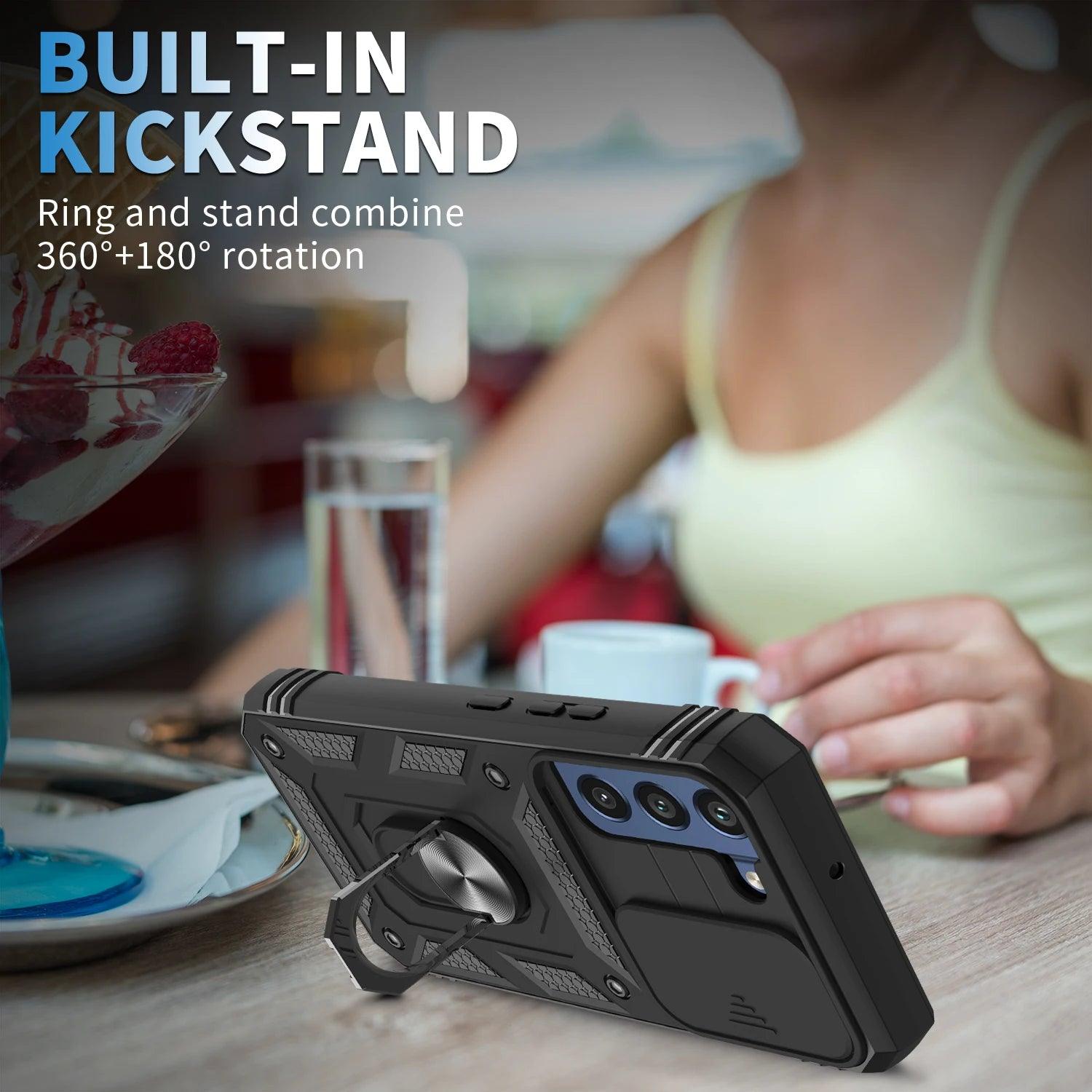 Samsung Galaxy S24 Ring Holder Protective Case - Slim Grip & Anti-Slip Design for Secure Phone Handling - Perfect for Workouts, Commuting, and Everyday Use