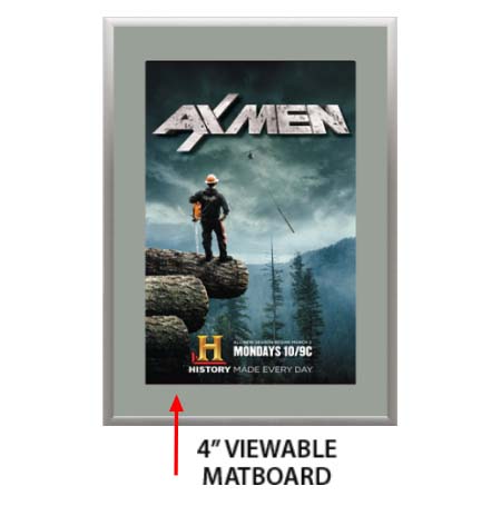 27x40 Designer Snap Frames for Posters with 4 Wide Matboard - Perfect for Movie Posters, Art Prints & Home Decor Display