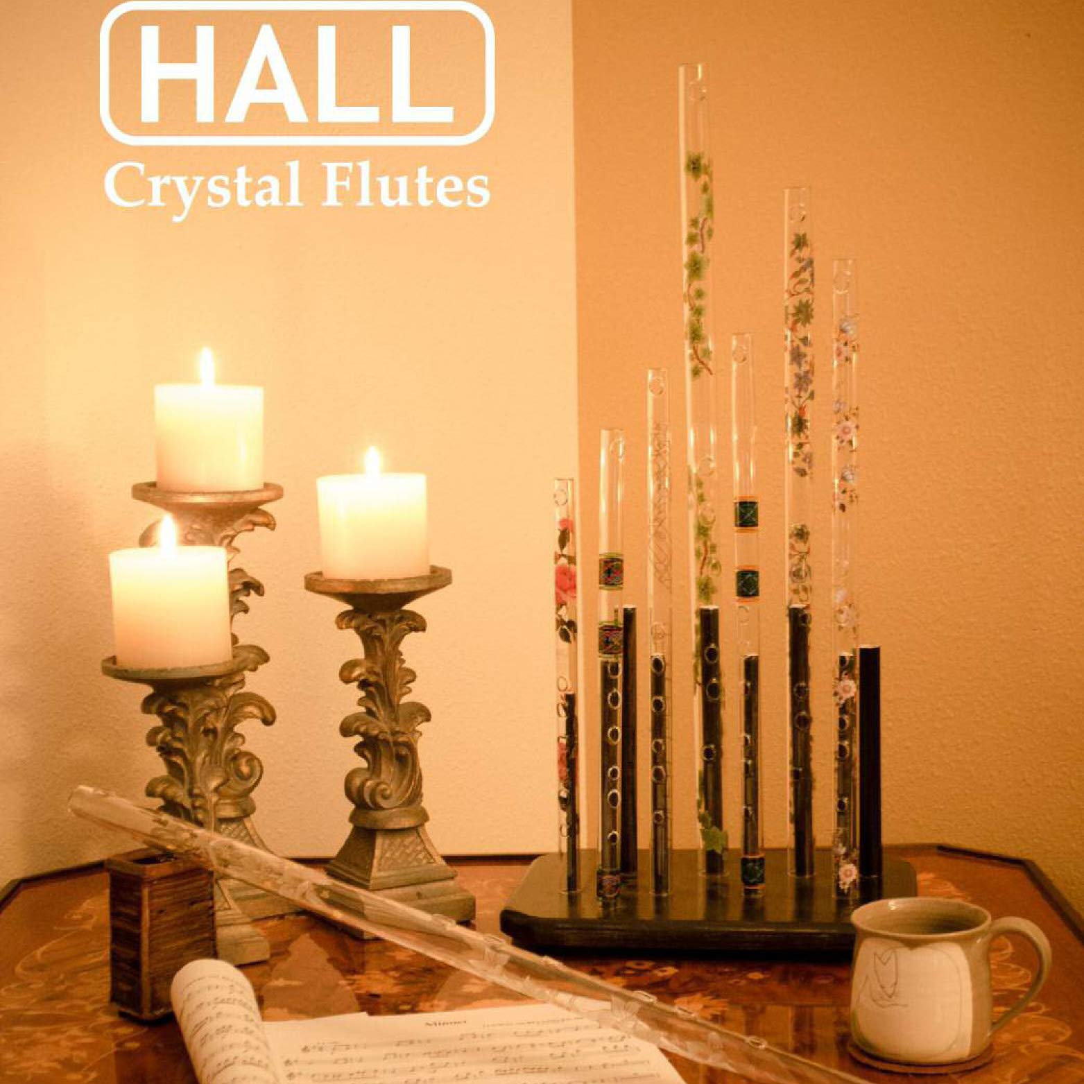 Hall Crystal Flute 22205 - Professional D Key Offset Glass Flute for Musicians - Perfect for Classical Performances, Wedding Ceremonies & Taj Mahal Inspired Music