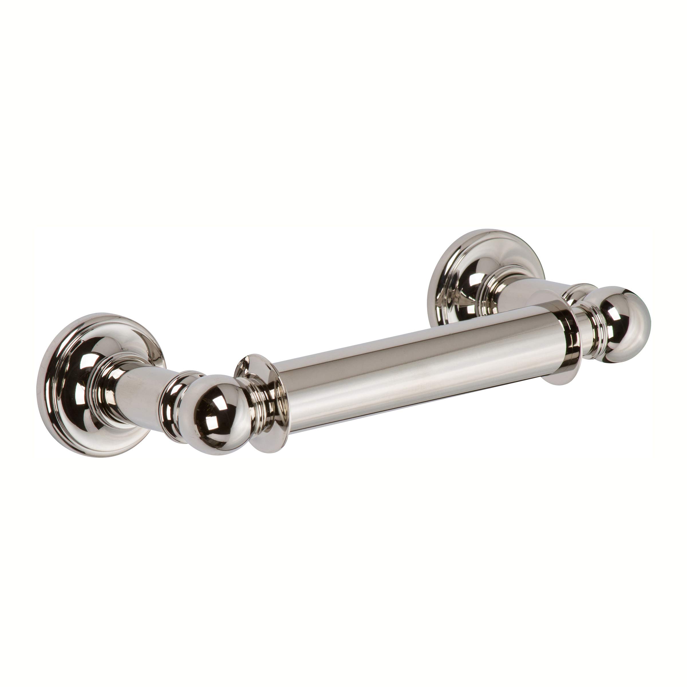 4508N/PN Double Post Toilet Paper Holder in Polished Nickel - Modern Bathroom Tissue Roll Stand for Home & Commercial Use