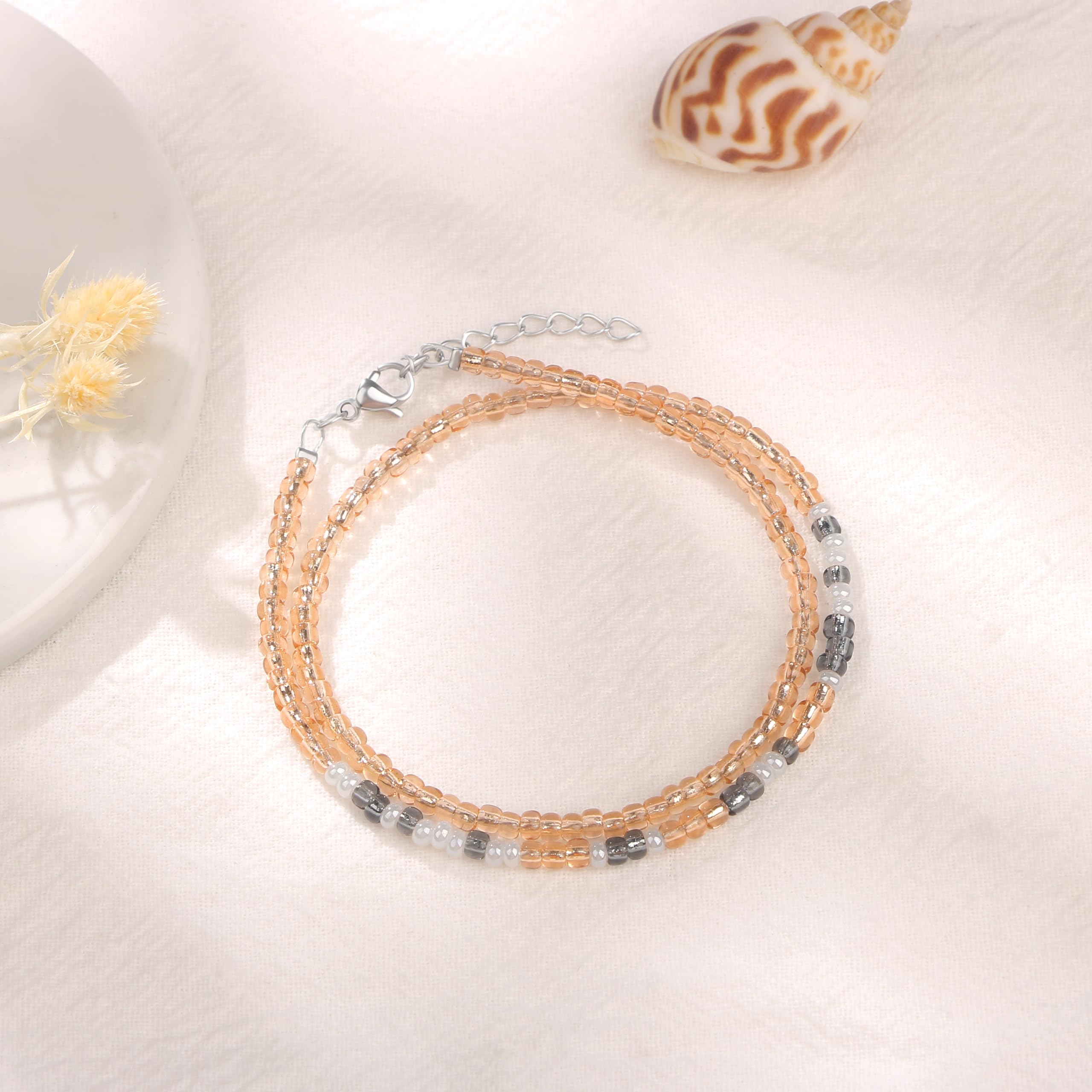 Morse Code Bracelet for Women - Birthday Gift for Mom, Wife, Her | Beaded Layered Bracelet for Daily Wear