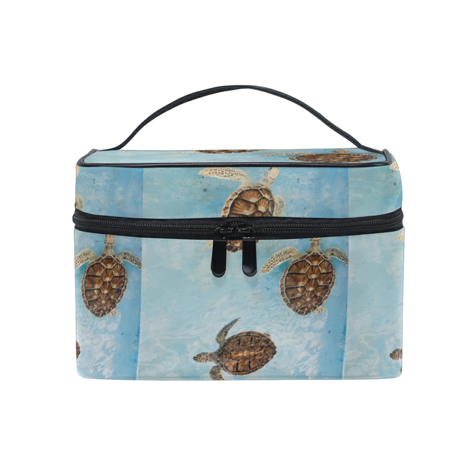 Waterproof Sea Turtle Makeup Bag for Women - Cute Animal Cosmetic Pouch Travel Toiletry Organizer - Perfect for Travel, Gym, Beach & Daily Use