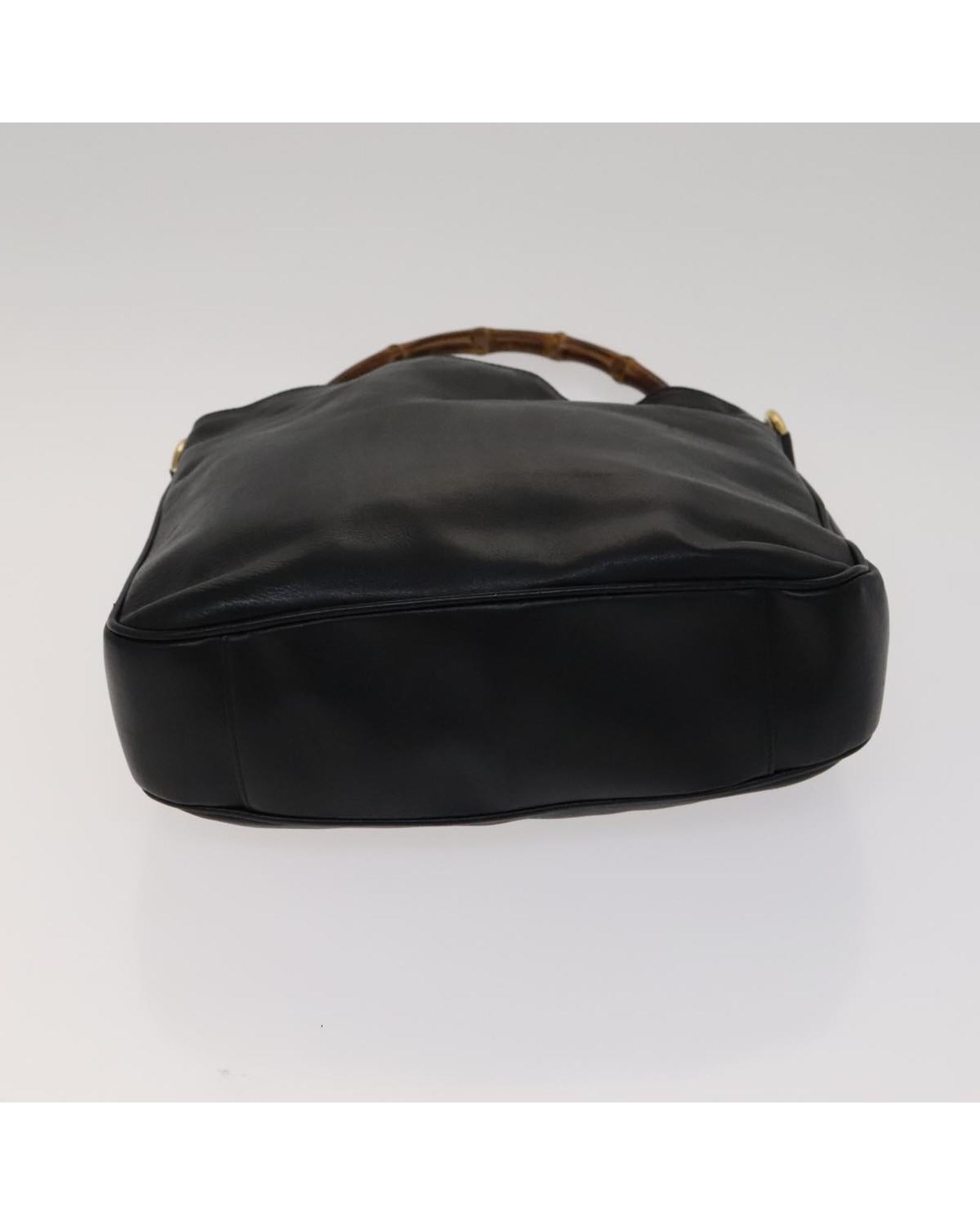 Stylish Bamboo Handle Leather Tote Bag for Women - Eco-Friendly Fashion Accessory for Work, Travel & Shopping