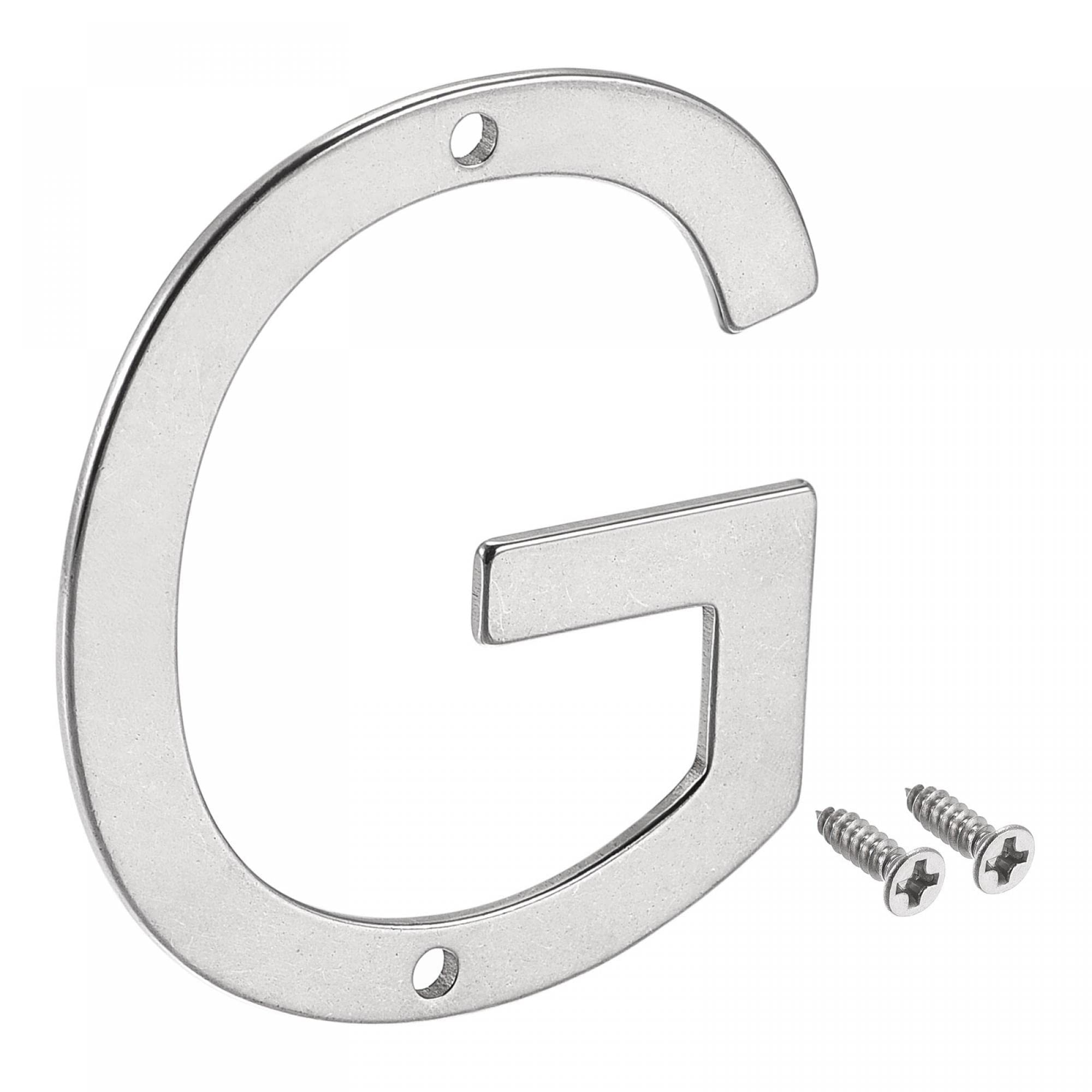 uxcell 1.97 Inch Stainless Steel Letter G - Polished Mailbox, Hotel & Door Address Sign for Home & Business Use
