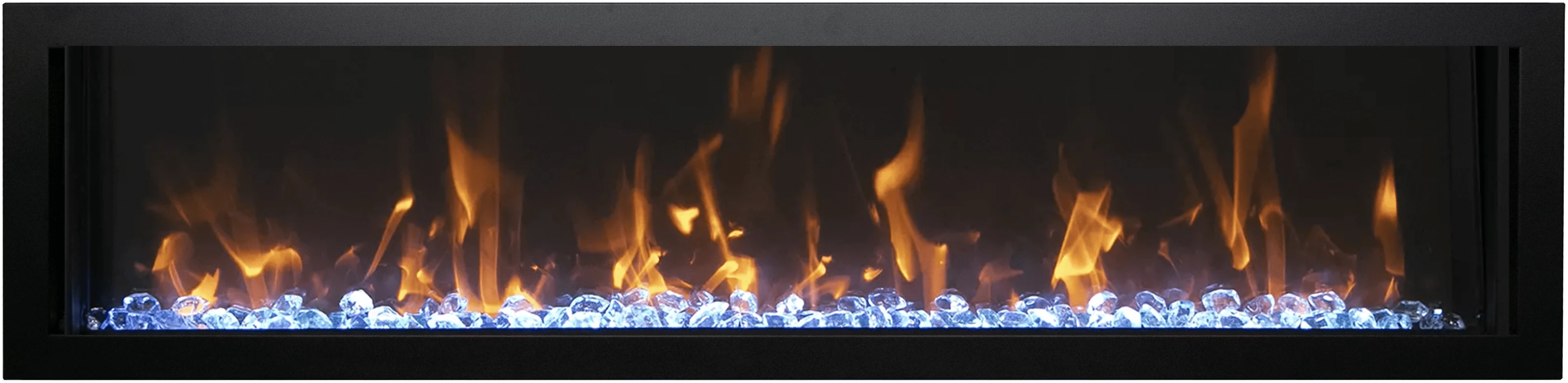 Amantii SYM SLIM 42 Inch Symmetry Smart Extra Slim Electric Fireplace - Modern Heating Solution for Living Room, Bedroom & Office Spaces