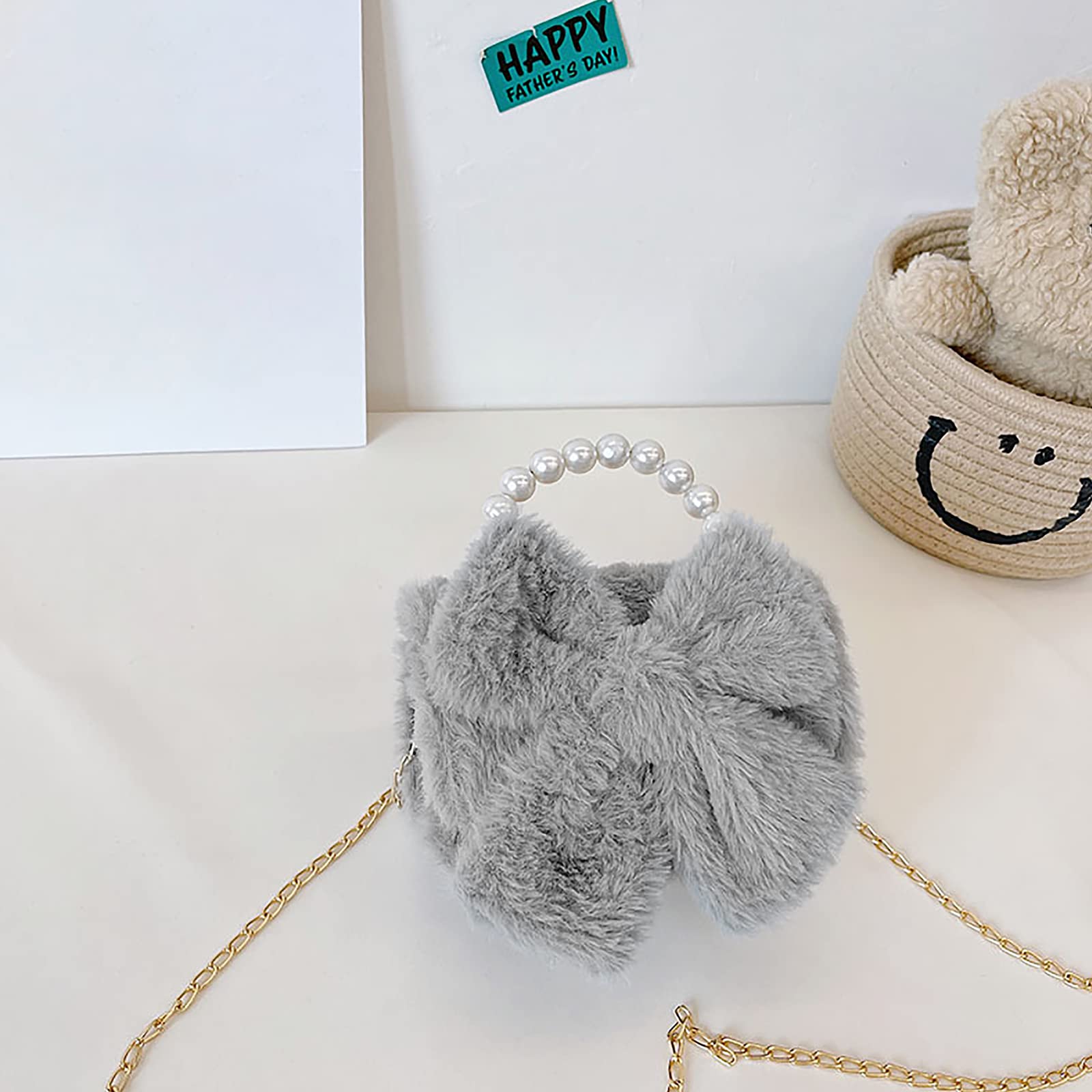 **Cute Fuzzy Mini Shoulder Bag for Girls - Kids Messenger Purse with Phone Holder, Crossbody Clutch for Toddlers | Perfect for School, Travel & Playdates**