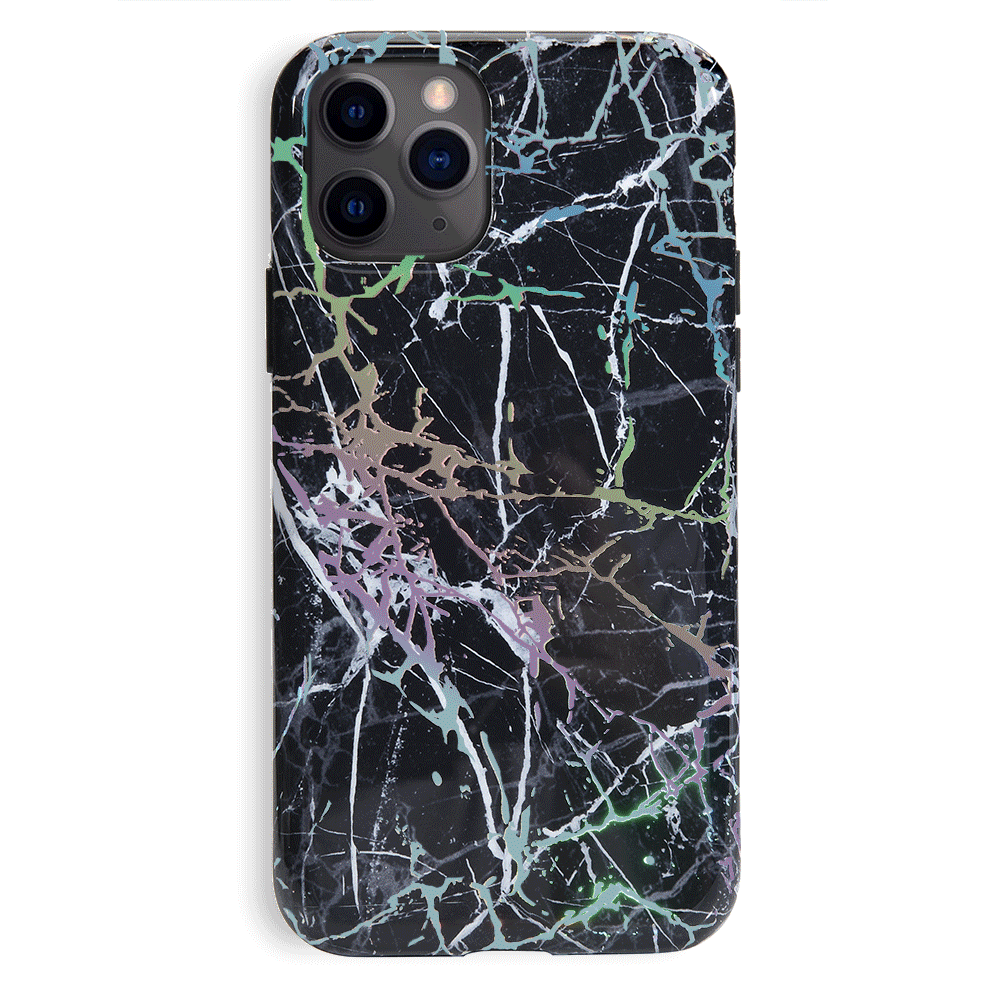 Holo Black Marble iPhone Case - Premium Protective Cover for iPhone [Models] - Shatterproof & Stylish Design for Everyday Use & Special Occasions