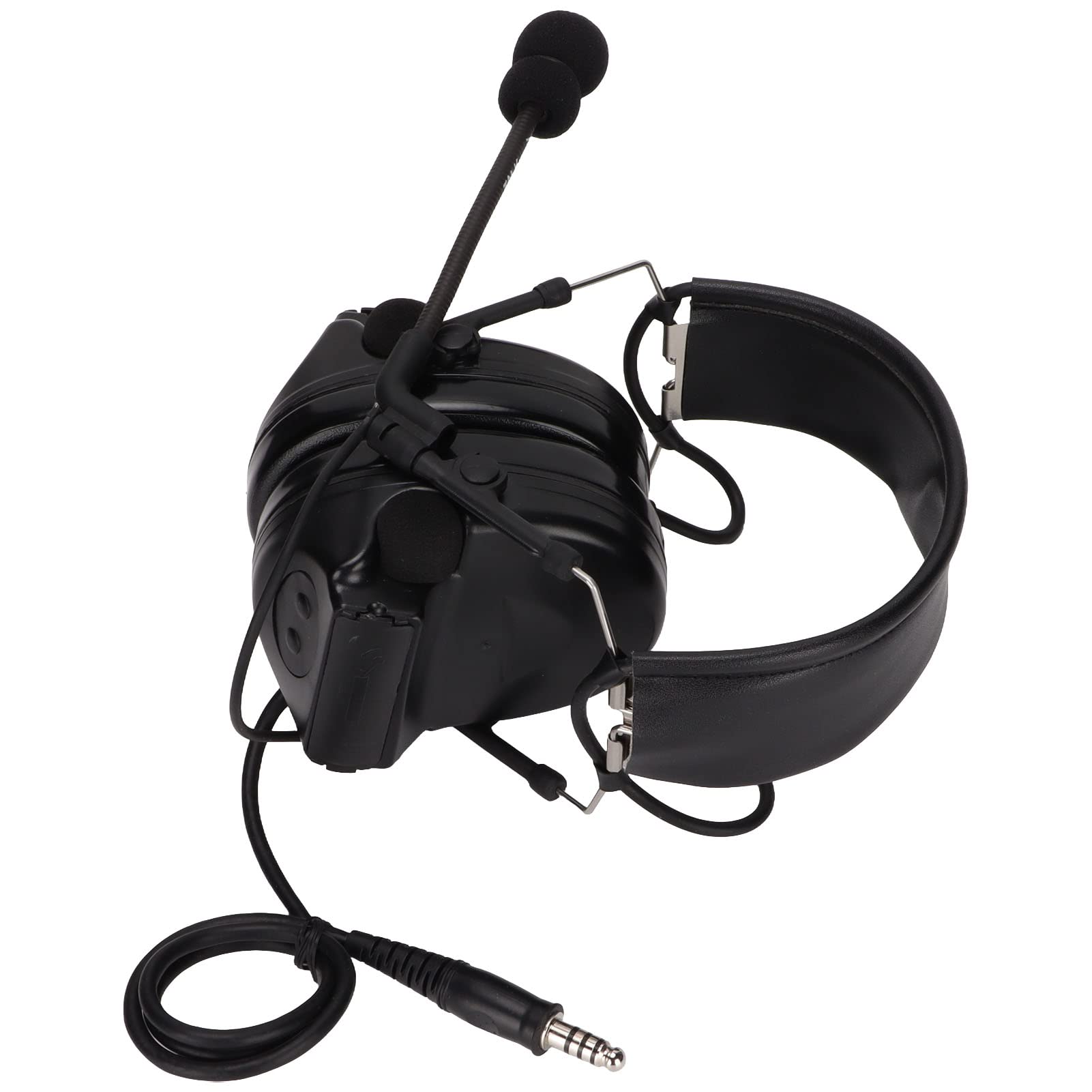 7.1mm Military Headset with Silicone Sound Collection & Noise Canceling | High Toughness Professional HiFi Headphones for P8268 & Motorola XIR | Tactical Communication, Shooting Range, Outdoor Adventures (Black)