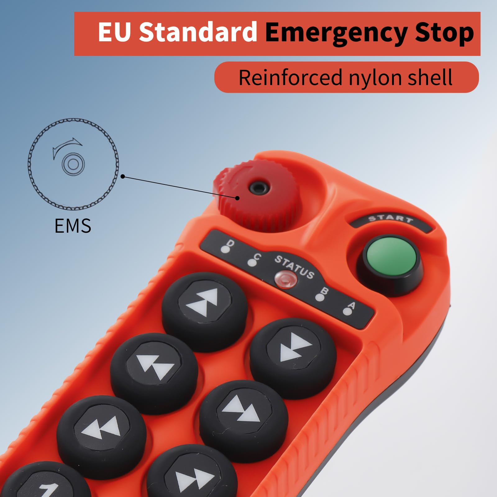8 Channel Wireless Radio Remote Control Transmitter and Receiver for 12V/24V Overhead Bridge Crane, Electric Chain Hoist - Industrial Crane Controller Q800 | Perfect for Warehouse, Construction & Manufacturing Operations