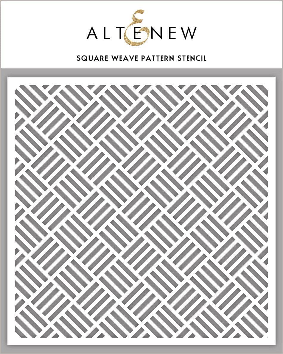 Square Weave Pattern Stencil for DIY Crafts, Painting, and Home Decor - Reusable Template for Wall Art, Furniture, and Fabric Projects