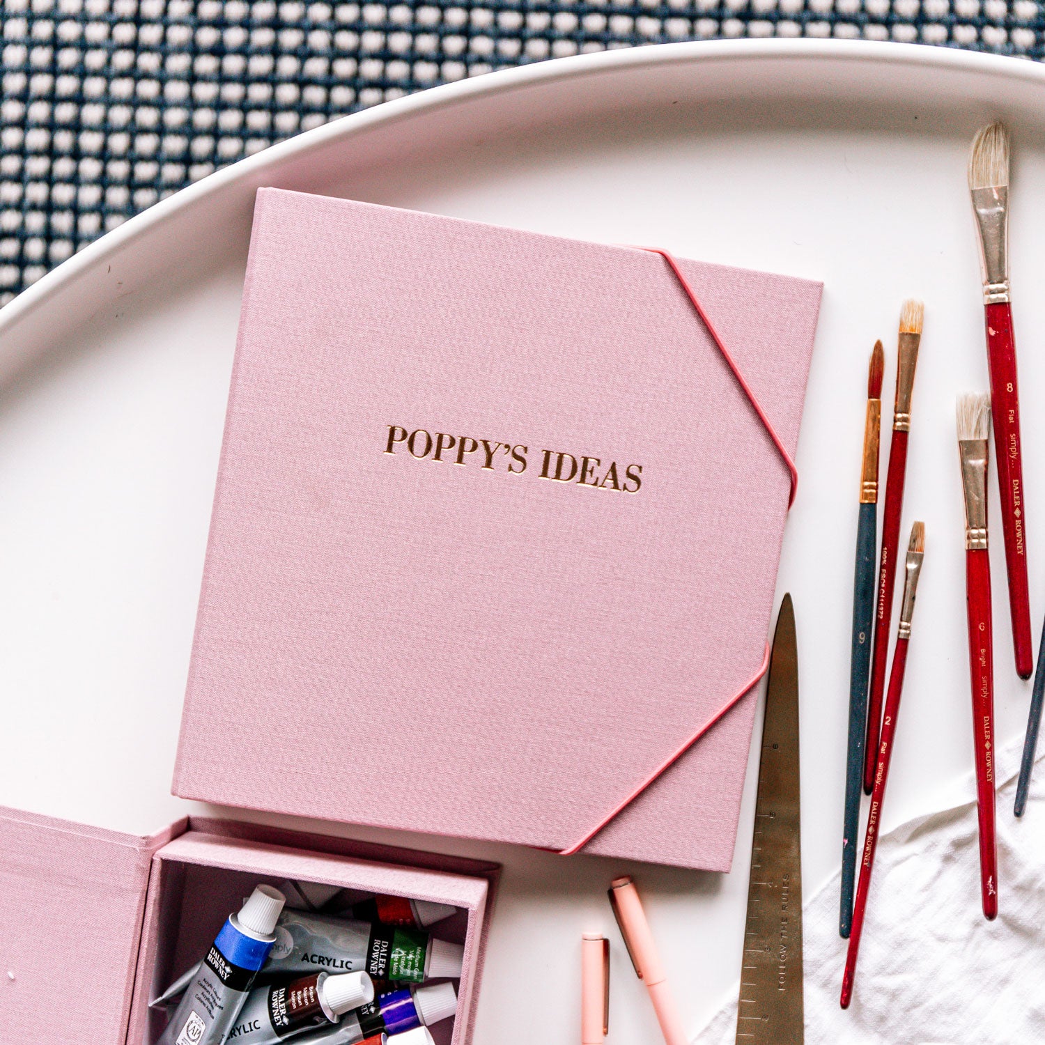 Bookbinders Design Ring Binder - 3-Ring Binder with Durable Cover, Dusty Pink - Perfect for School, Office, and Home Organization