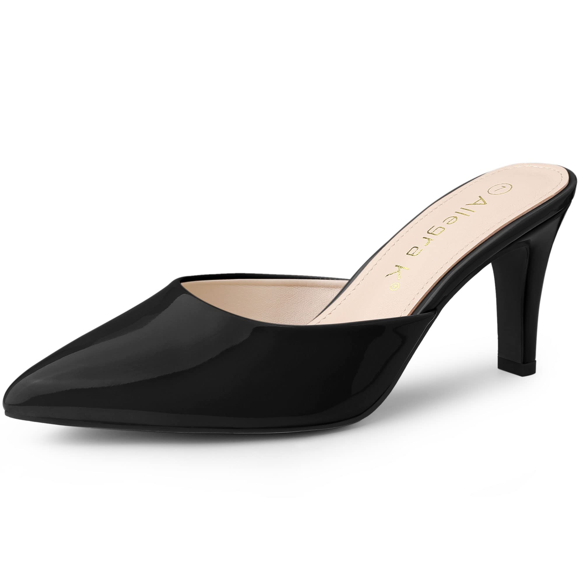 Allegra K Women's Pointed Toe Stiletto Heels Slide Mules - Elegant High Heel Sandals for Party, Wedding & Evening Outfits