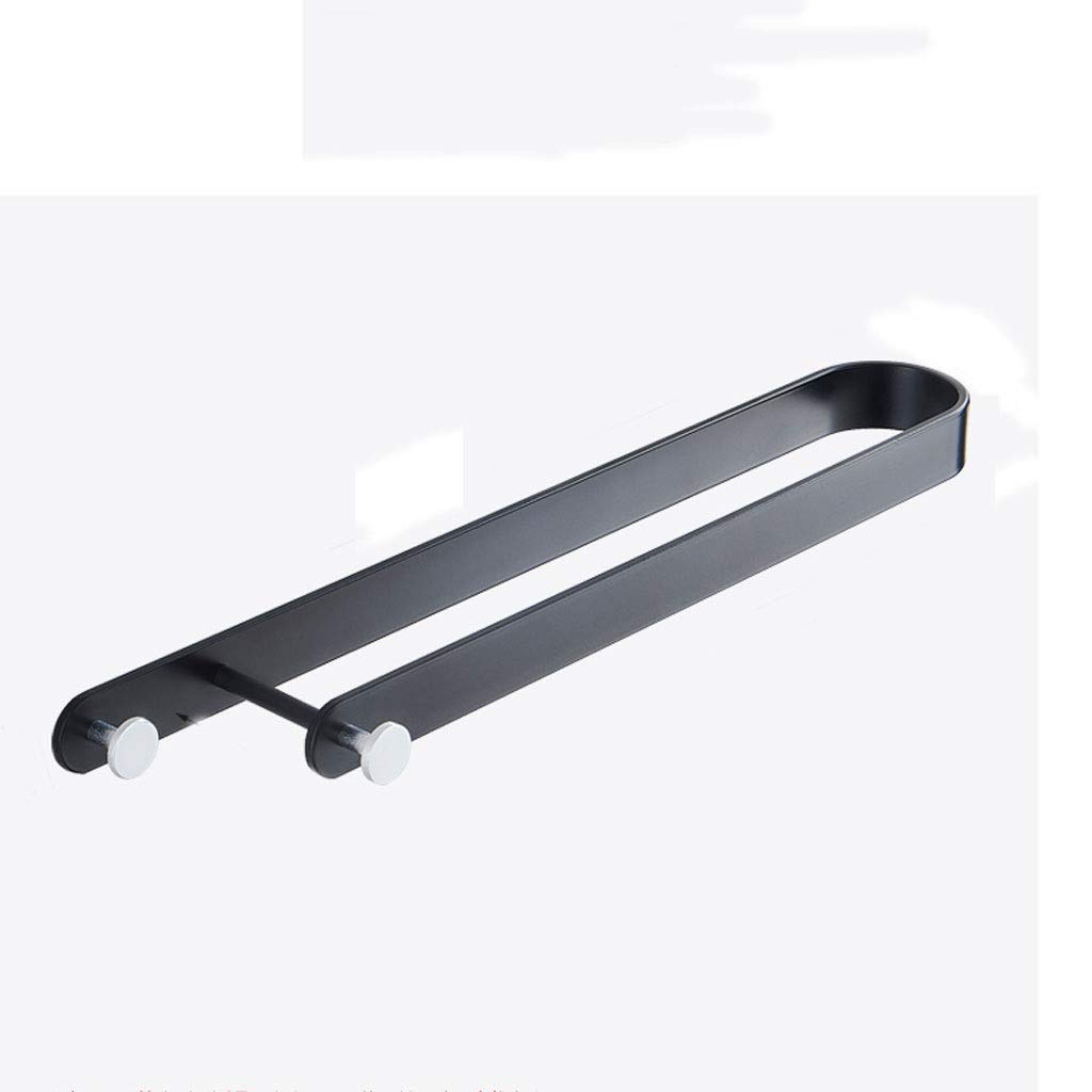 U-Shape Wall Mounted Aluminum Towel Rack - Space Saving Bathroom & Kitchen Organizer with Hanging Bar Shelf - Perfect for Towel Storage in Small Spaces, Spa, Laundry Room & Dorm Organization