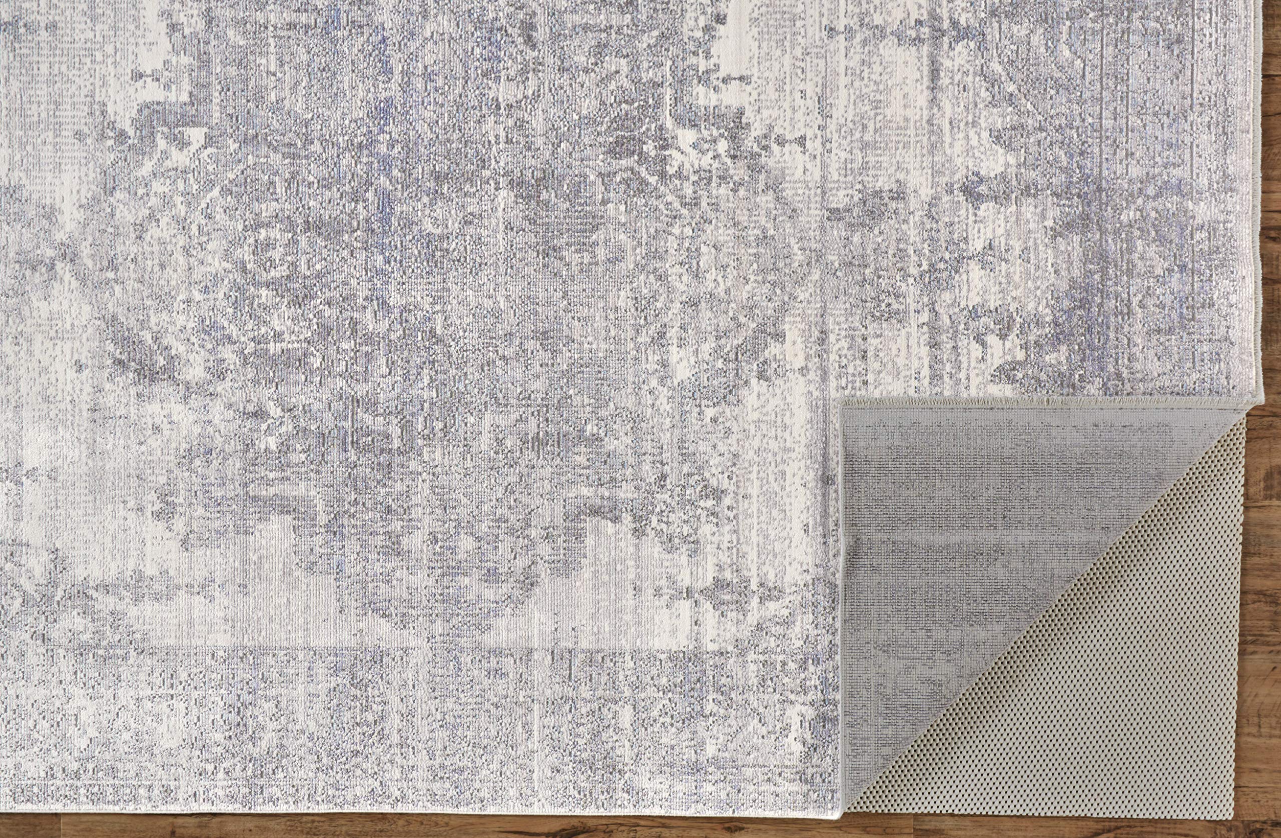 Feizy Rugs - Cecily Collection Transitional Medallion Area Rug in Gray, 2'3